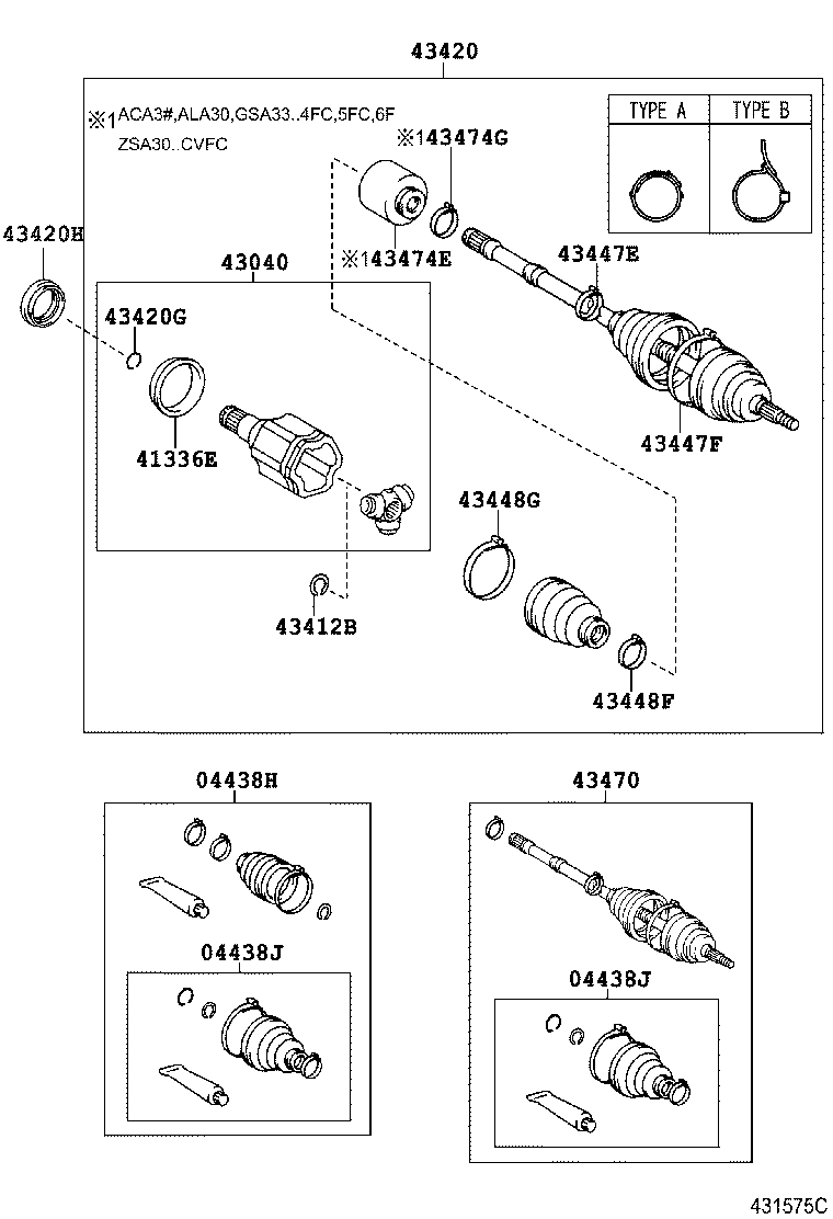 TOYOTA 04428-42110 - Putekļusargs, Piedziņas vārpsta adetalas.lv