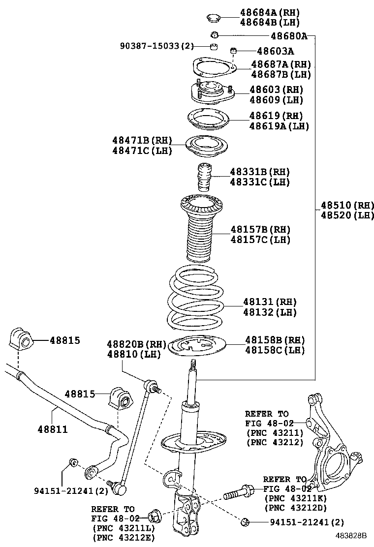 TOYOTA 4852080347 - Amortizators adetalas.lv