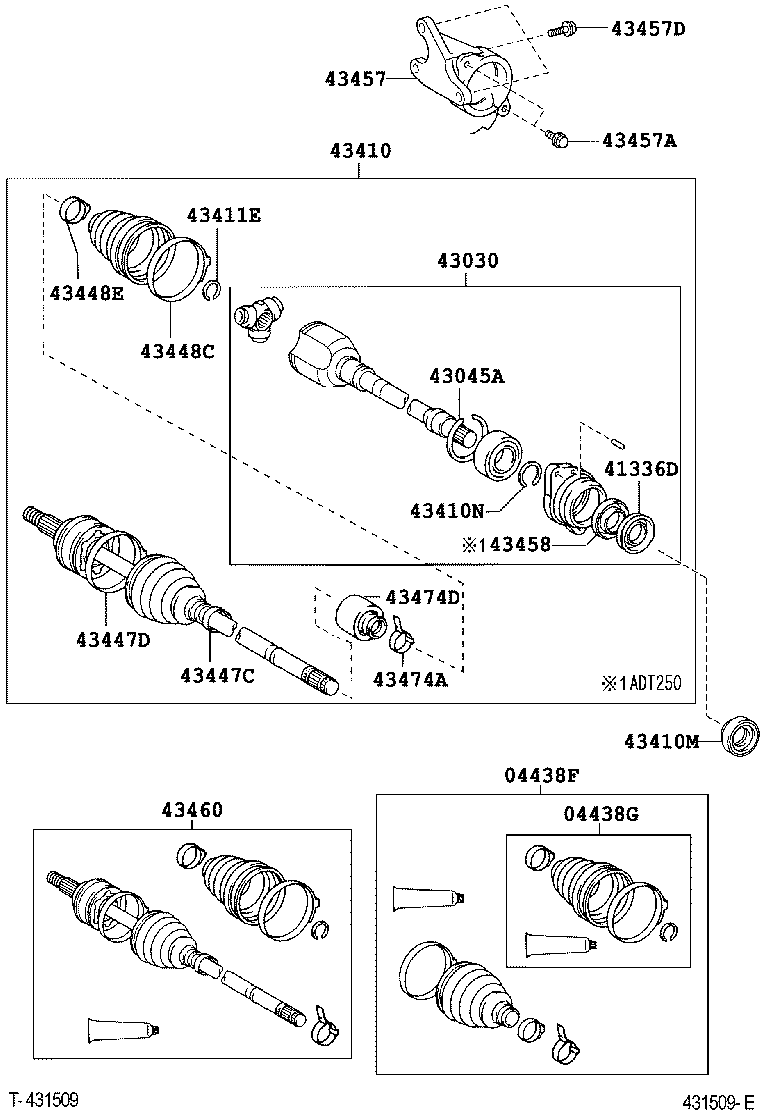 TOYOTA 43410-05320 - Piedziņas vārpsta adetalas.lv