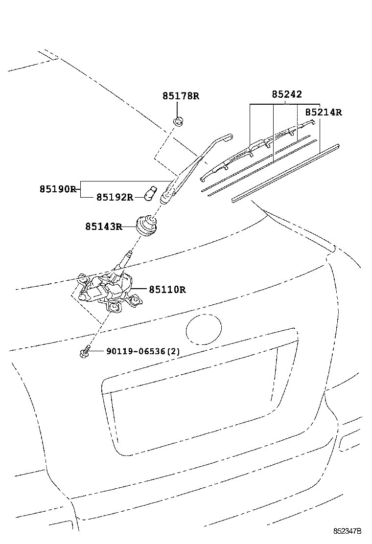 Daihatsu 8521213031 - Stikla tīrītāja slotiņa adetalas.lv