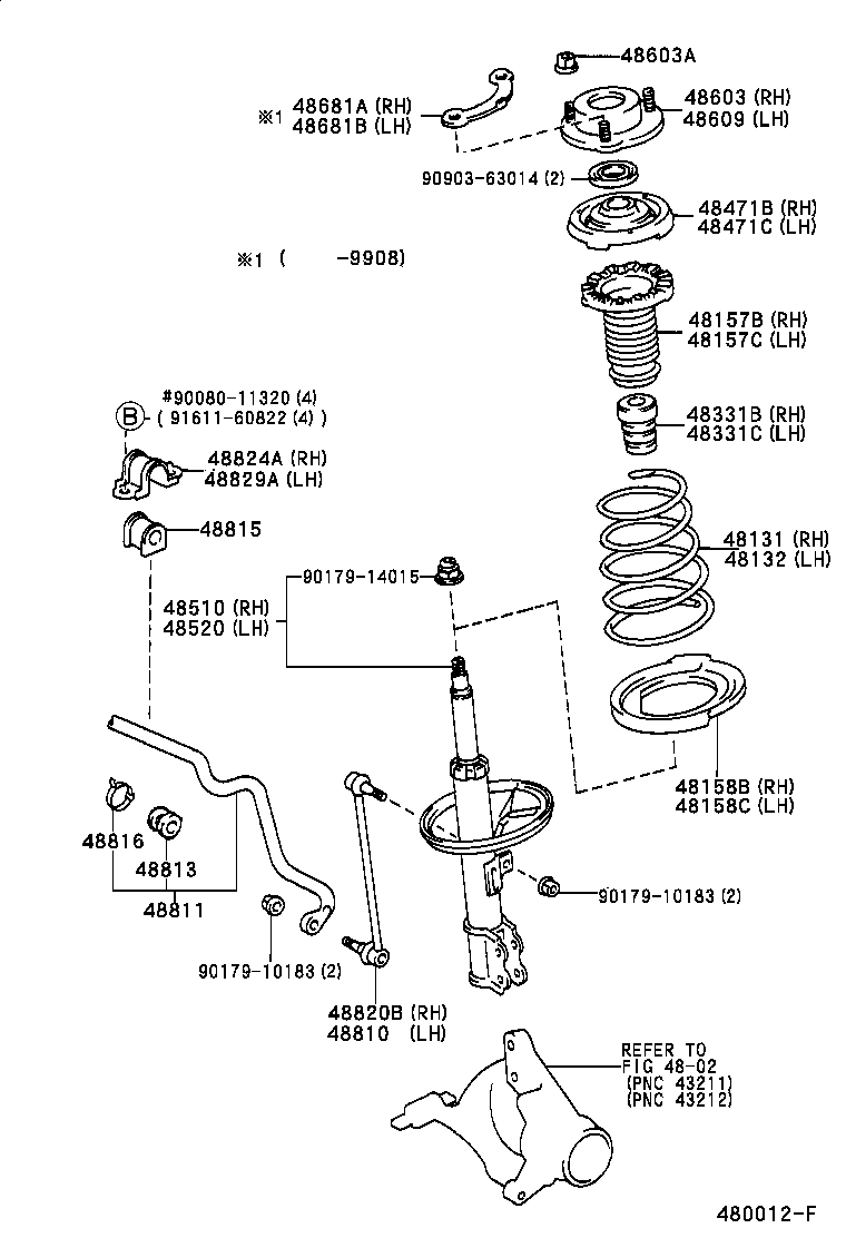 TOYOTA 4852039355 - Amortizators adetalas.lv