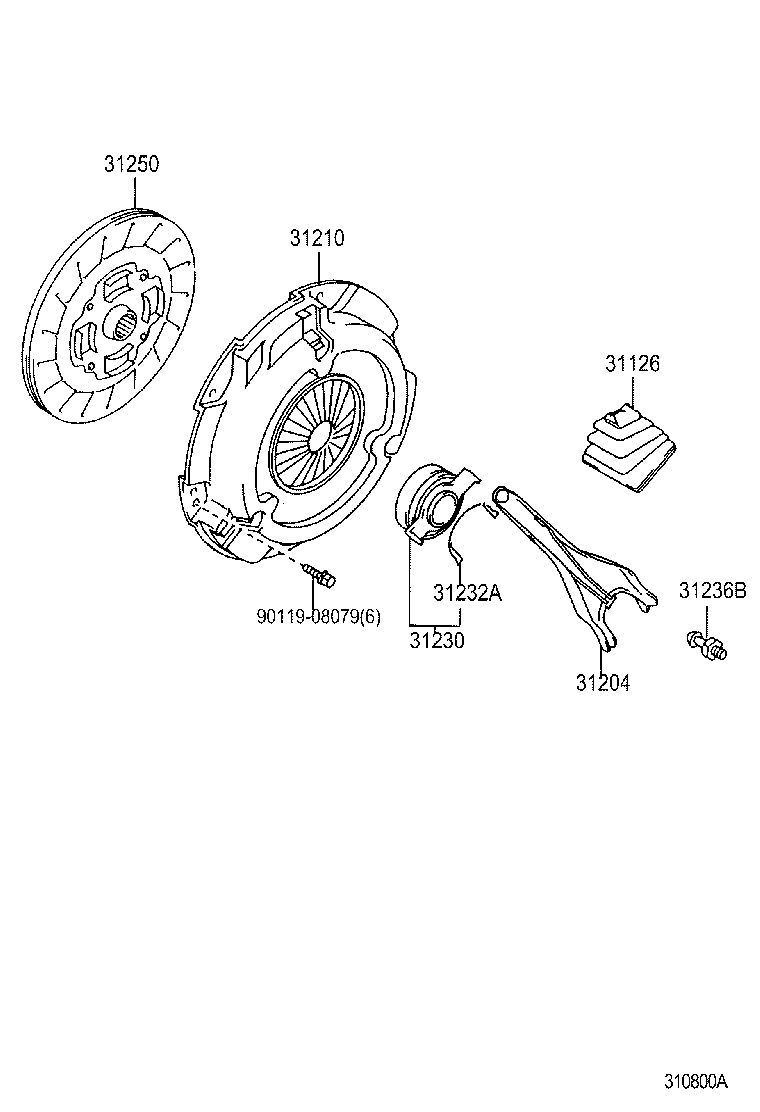 TOYOTA 31230-44010 - Izspiedējgultnis adetalas.lv