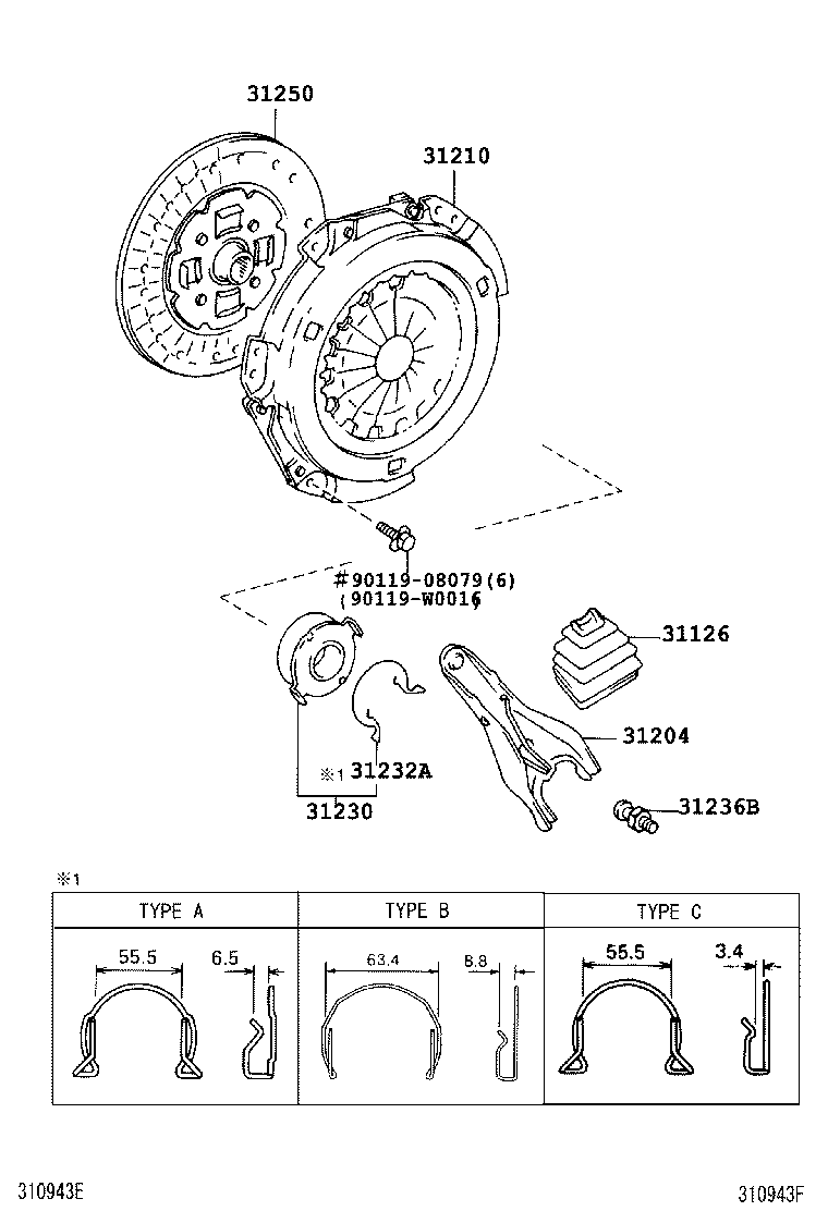 TOYOTA 31210-02040 - Sajūga piespiedējdisks adetalas.lv