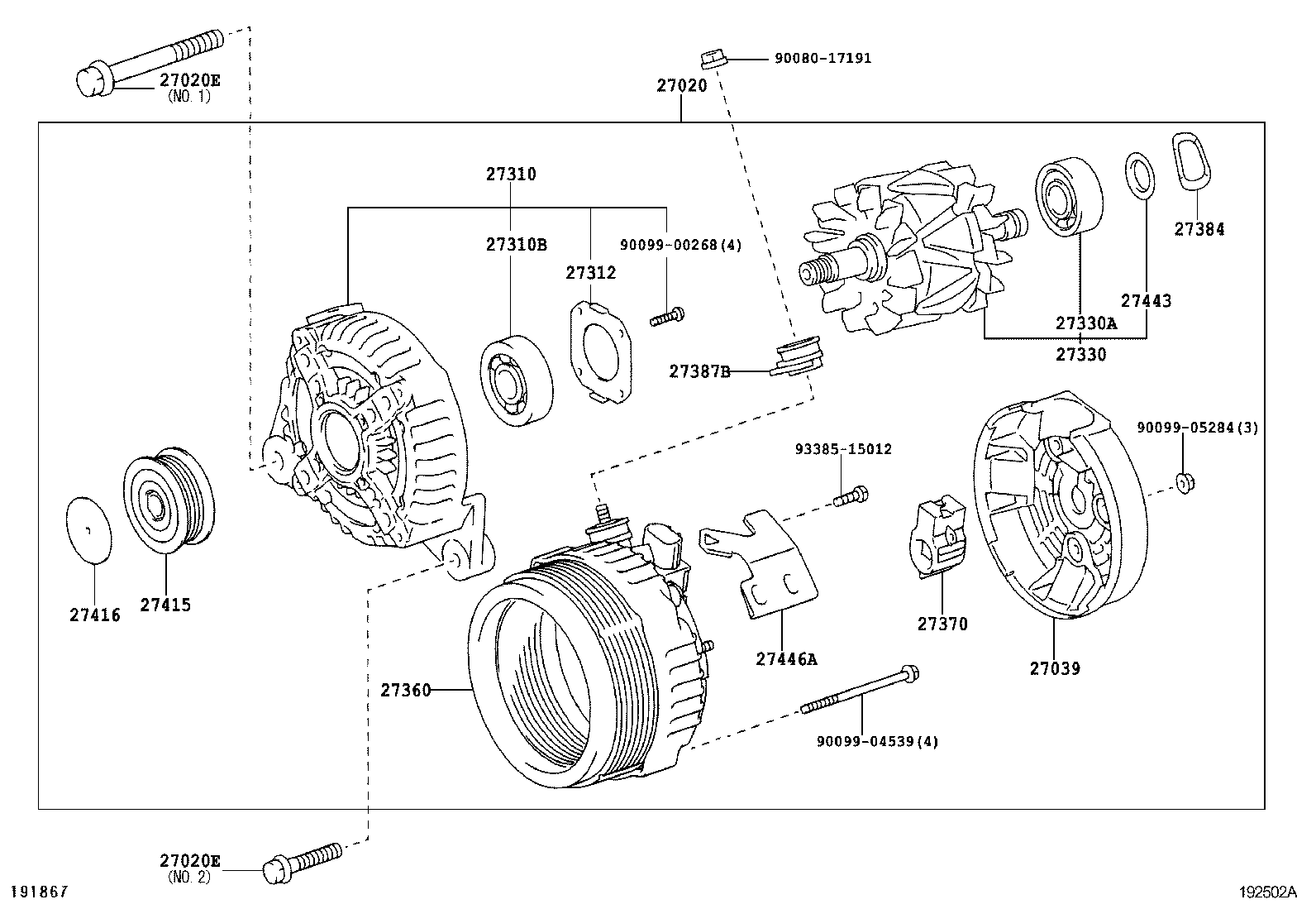 LEXUS 27060-0H110 - Piedziņas skriemelis, Ģenerators adetalas.lv