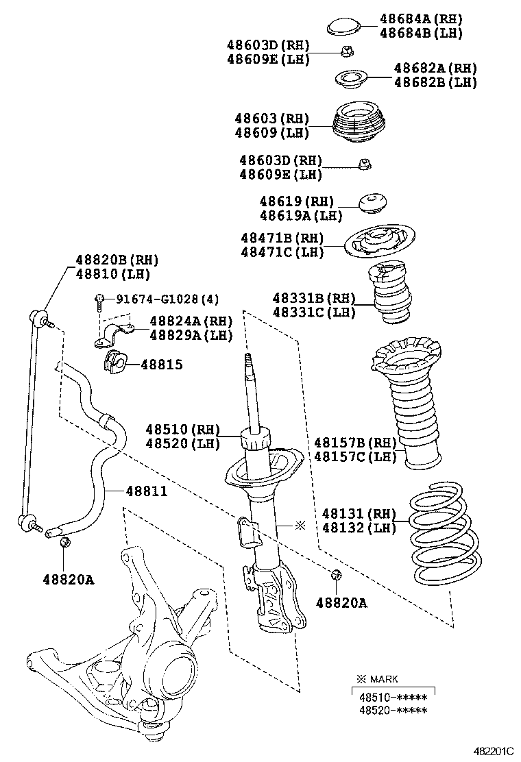 TOYOTA 48510-0D170 - Amortizators adetalas.lv