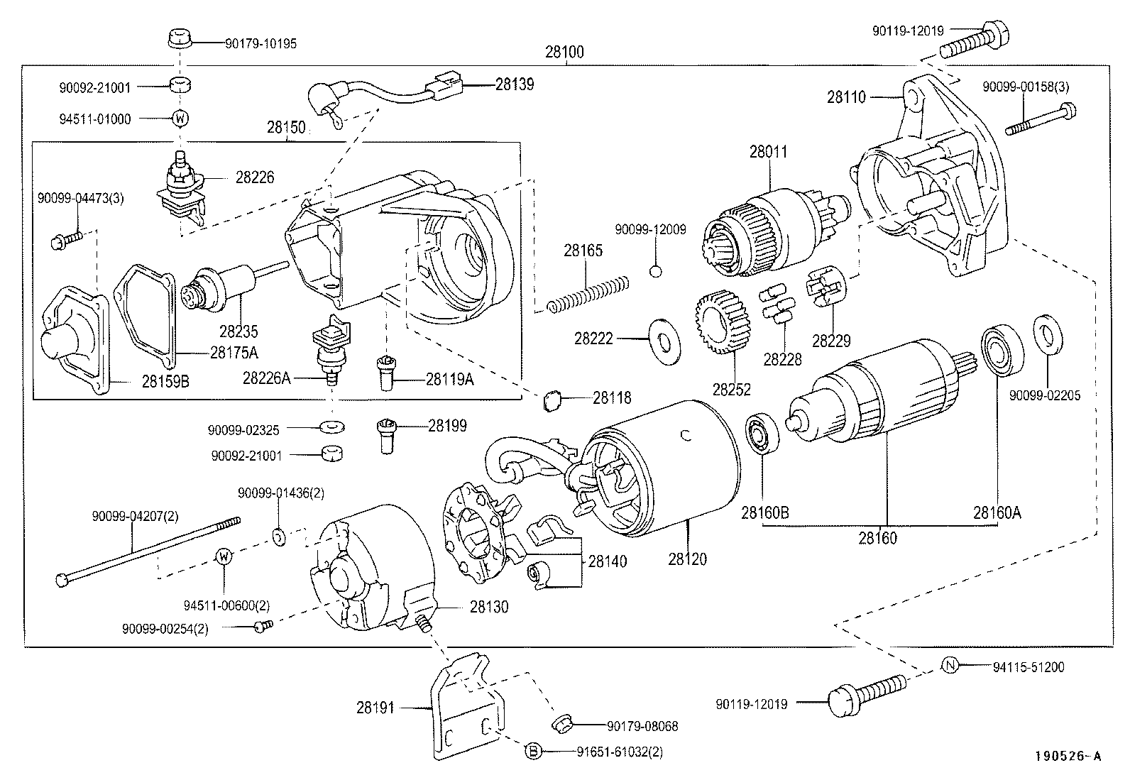 TOYOTA 28100-54320 - Starteris adetalas.lv