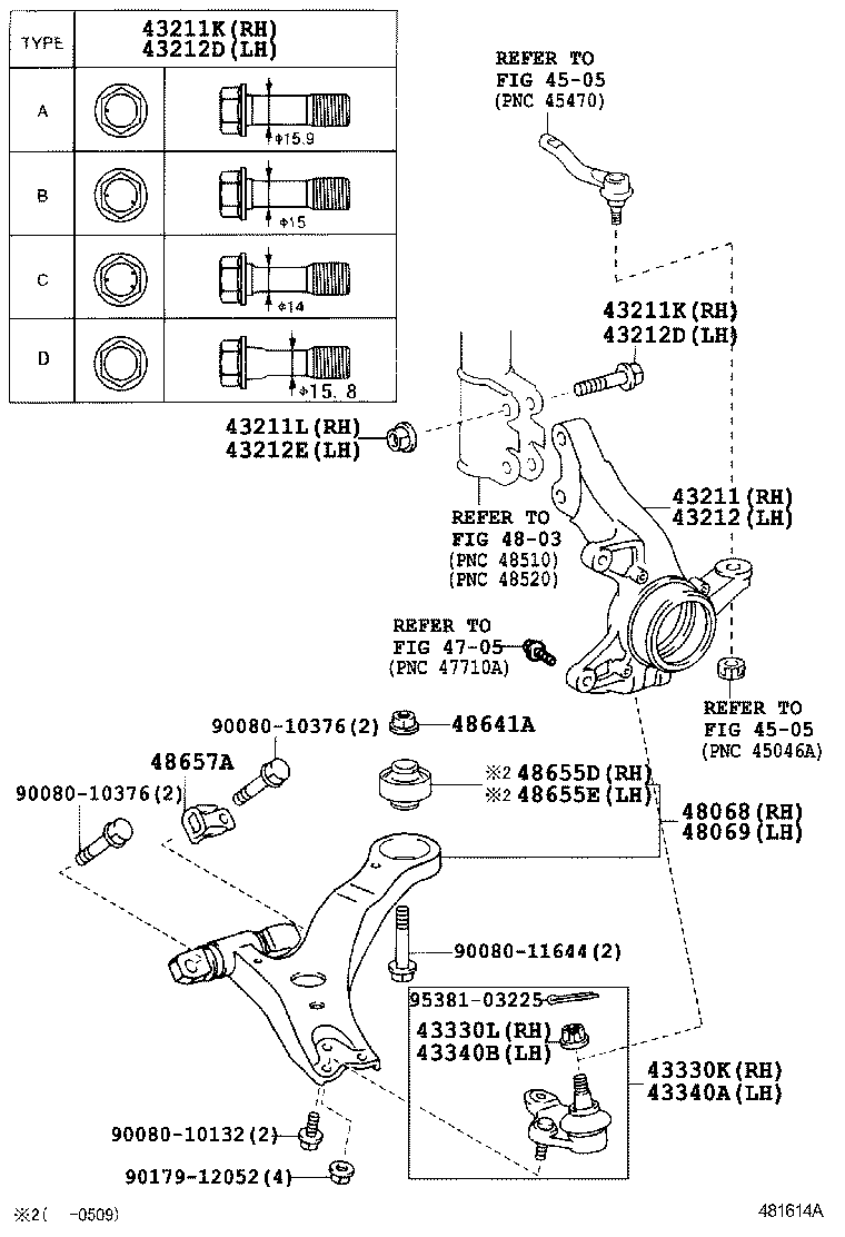 LEXUS 4806808020 - Piekare, Šķērssvira adetalas.lv