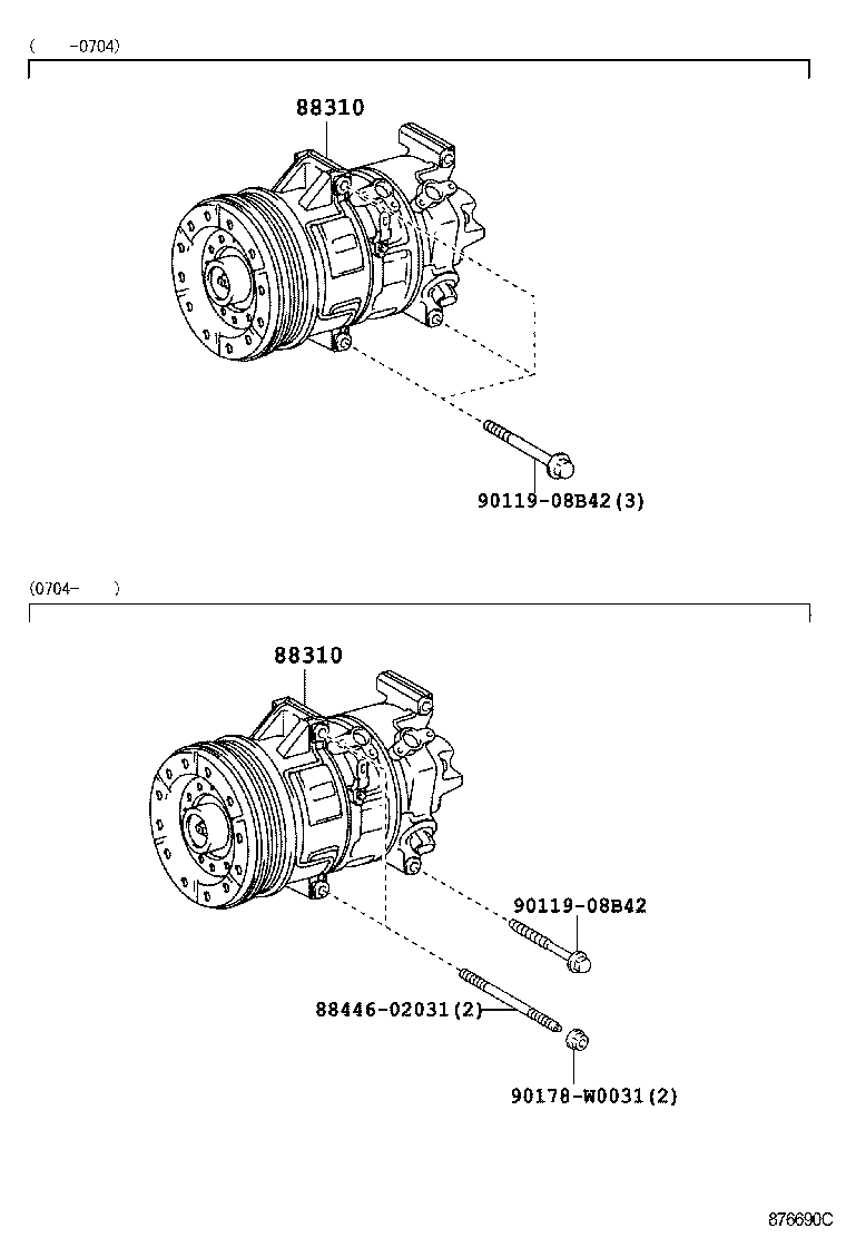 TOYOTA 88310-0F010 - Kompresors, Gaisa kond. sistēma adetalas.lv