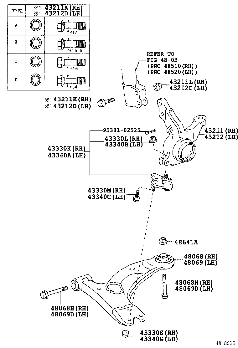 Suzuki 48068-0F010* - Piekare, Šķērssvira adetalas.lv