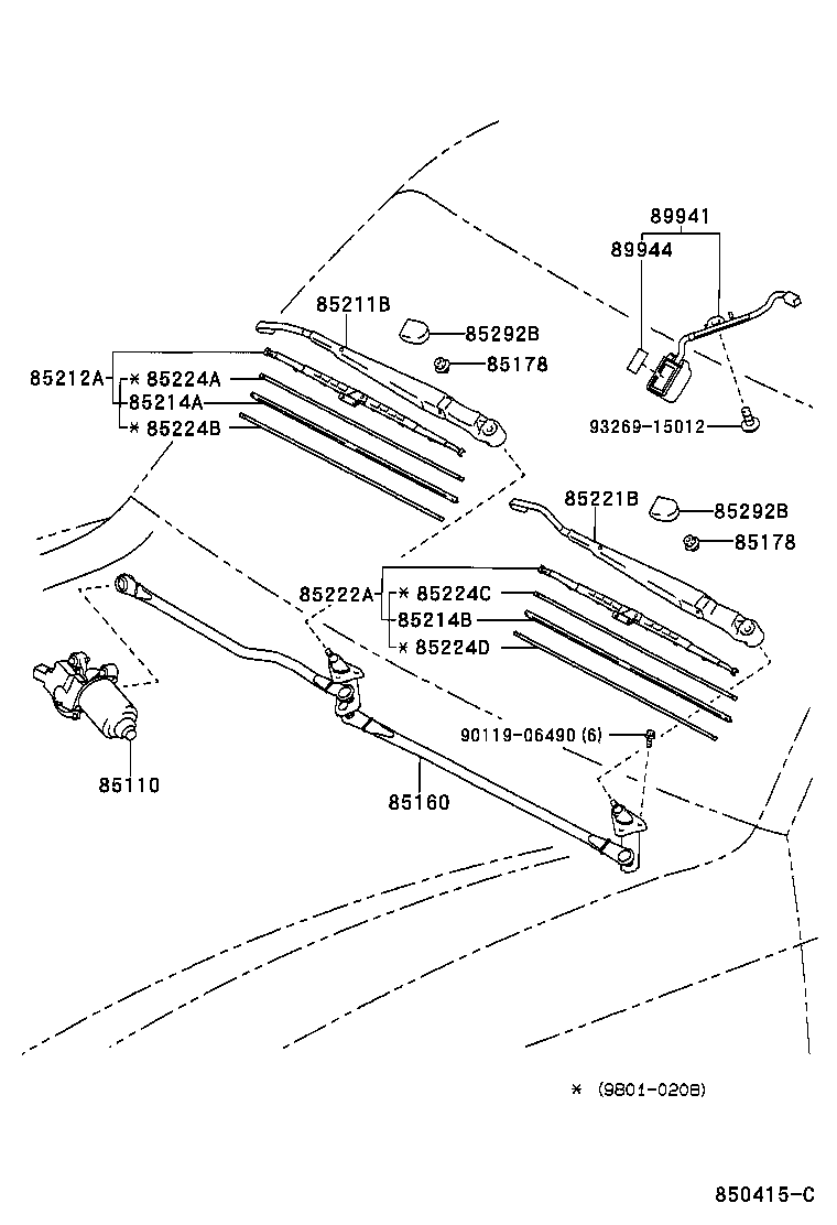 CITROËN 85222-33200 - Stikla tīrītāja slotiņa adetalas.lv