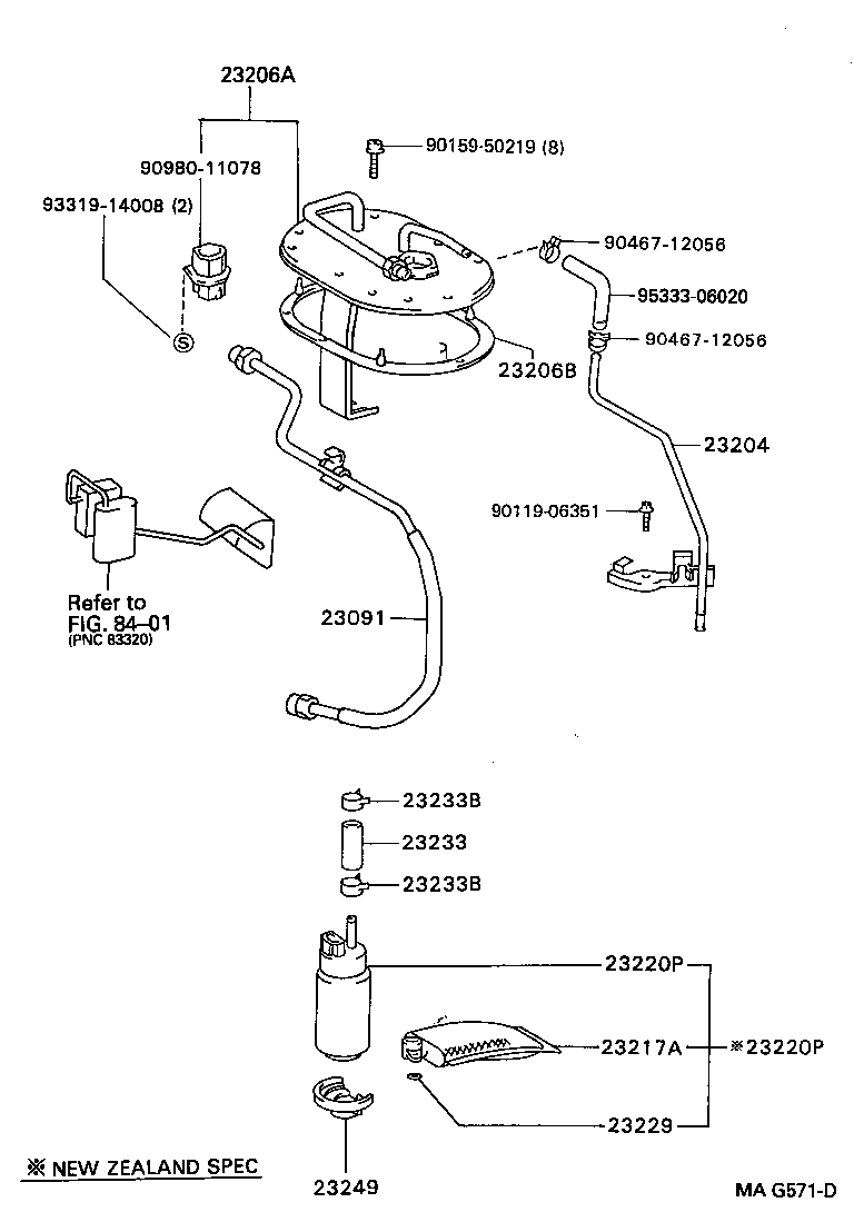 TOYOTA 23217-74020 - Filtrs, Degvielas padeve adetalas.lv