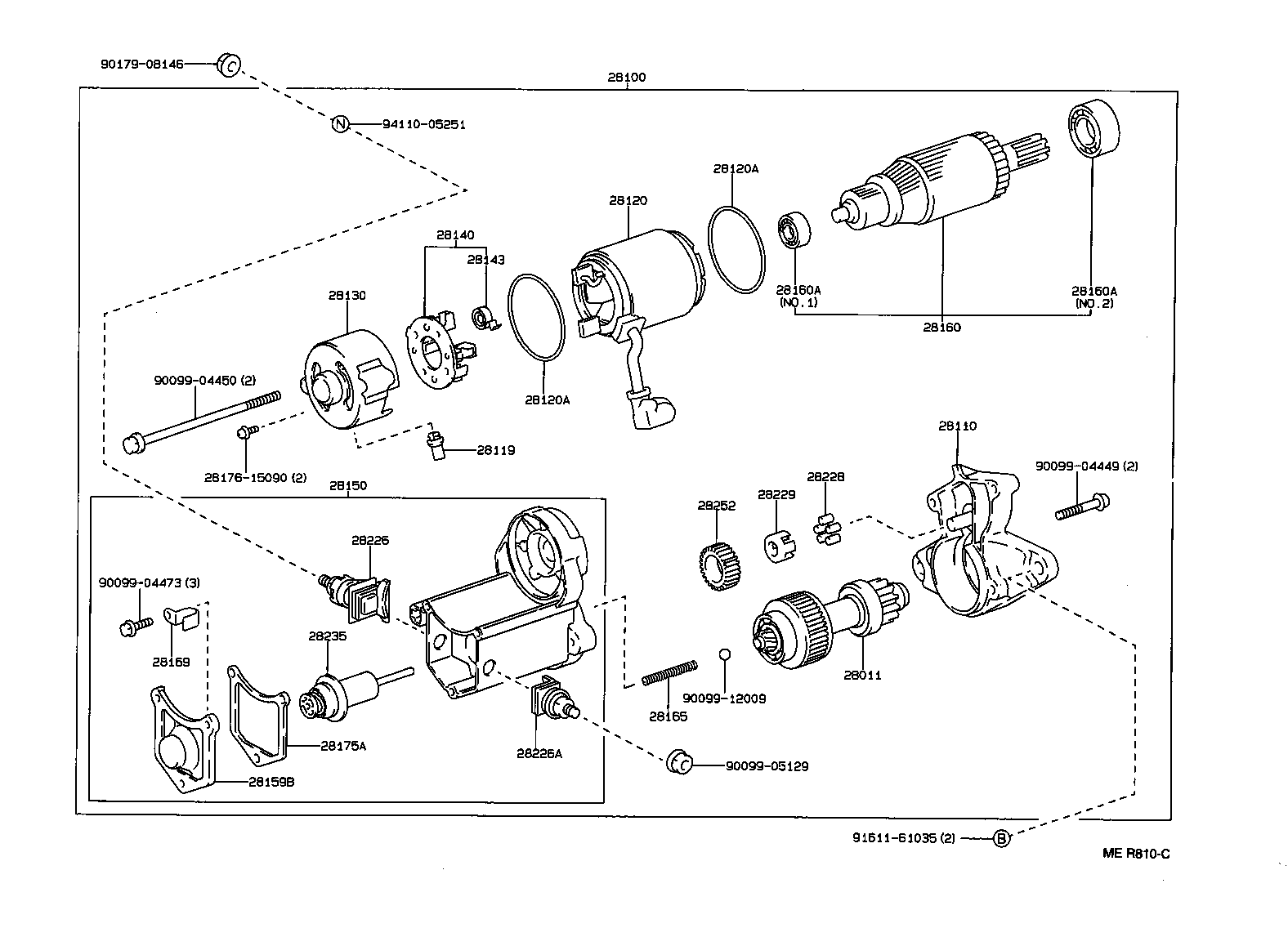 TOYOTA 28140-74070 - Kronšteins, Ogļu sukas adetalas.lv