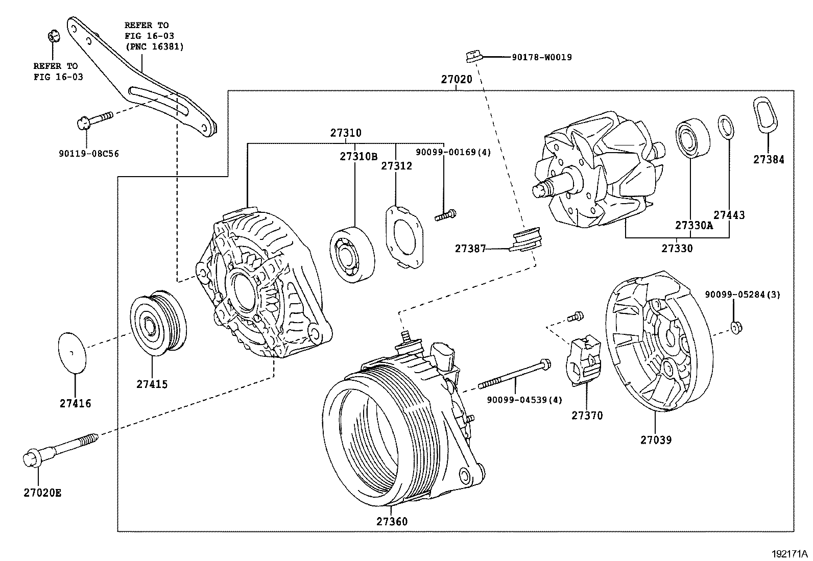 TOYOTA 27415-33050 - Piedziņas skriemelis, Ģenerators adetalas.lv