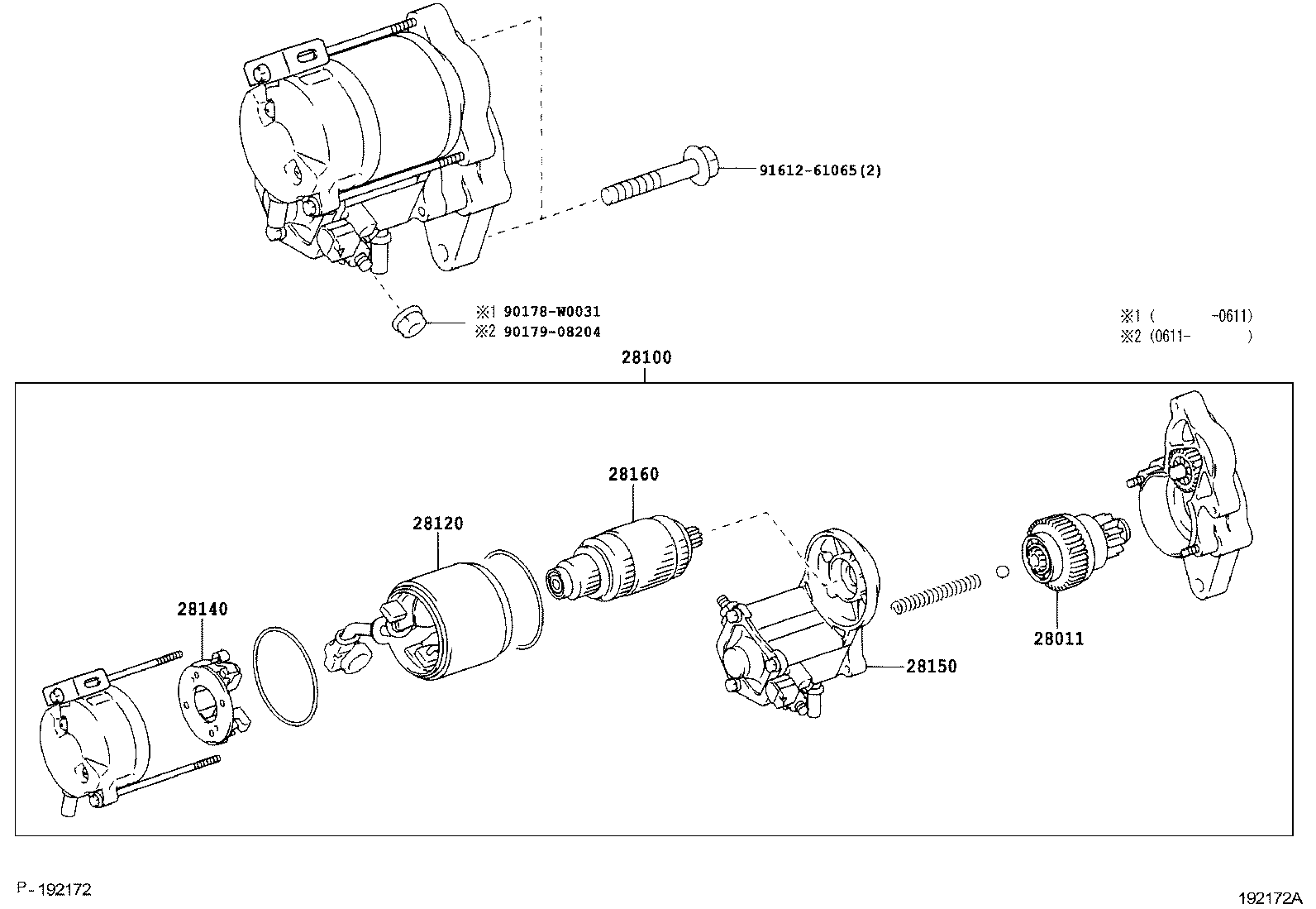 TOYOTA 28100-33070 - Starteris adetalas.lv