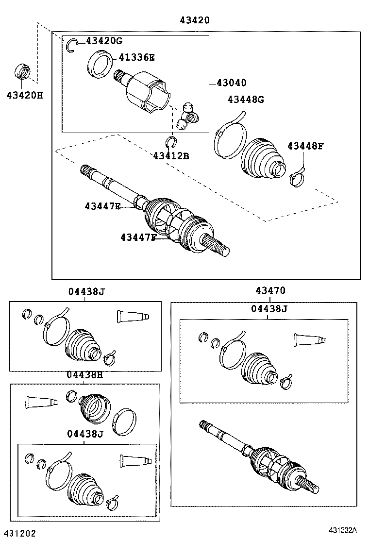 TOYOTA 04438-12502 - Putekļusargs, Piedziņas vārpsta adetalas.lv