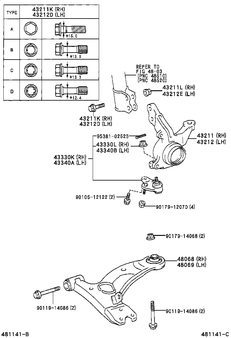 LEXUS 4806942041 - Neatkarīgās balstiekārtas svira, Riteņa piekare adetalas.lv