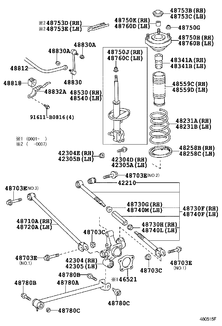 TOYOTA 48740 05050 - Neatkarīgās balstiekārtas svira, Riteņa piekare adetalas.lv