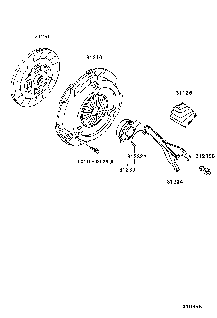 TOYOTA 31250-05060 - Sajūga disks adetalas.lv