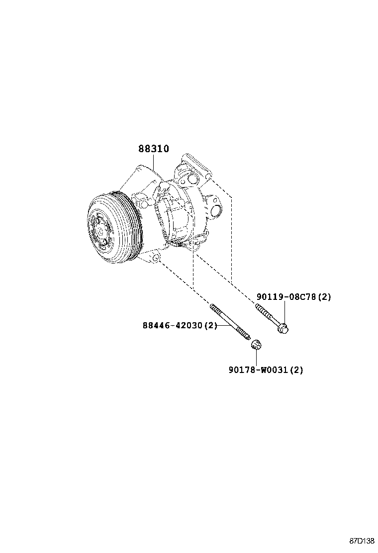 TOYOTA 88310-02840 - Kompresors, Gaisa kond. sistēma adetalas.lv