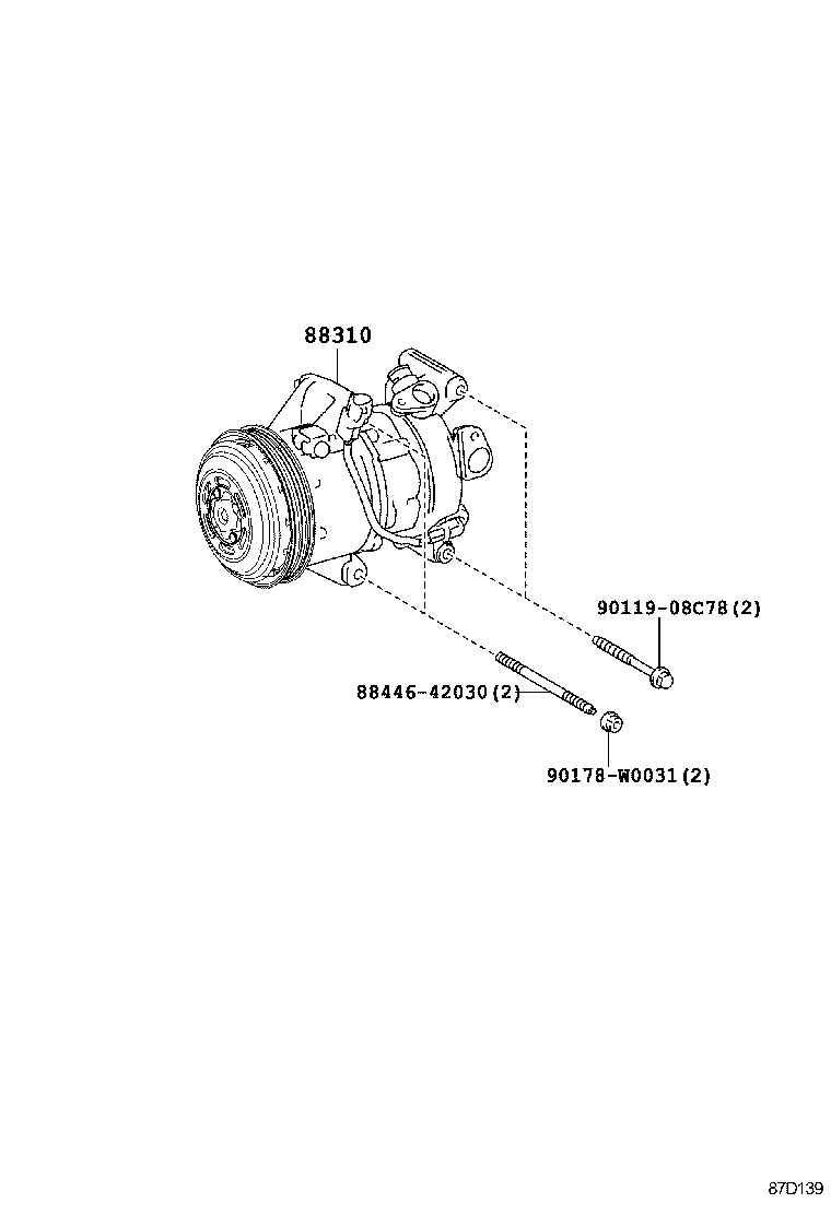 TOYOTA 88310-02830 - Kompresors, Gaisa kond. sistēma adetalas.lv