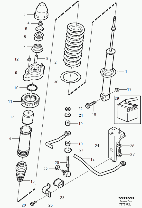 Mitsubishi 30870698 - Amortizatora statnes balsts adetalas.lv