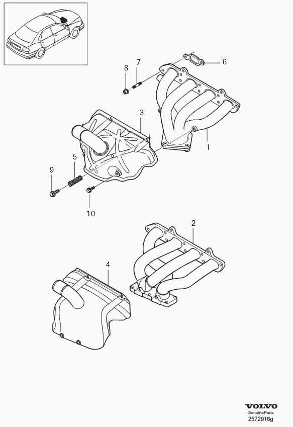 Volvo 272 461 - Blīvju komplekts, Izplūdes kolektors adetalas.lv