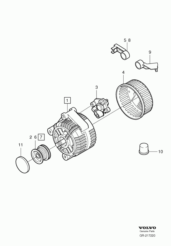 AUDI 8111001 - Alternator, exch adetalas.lv