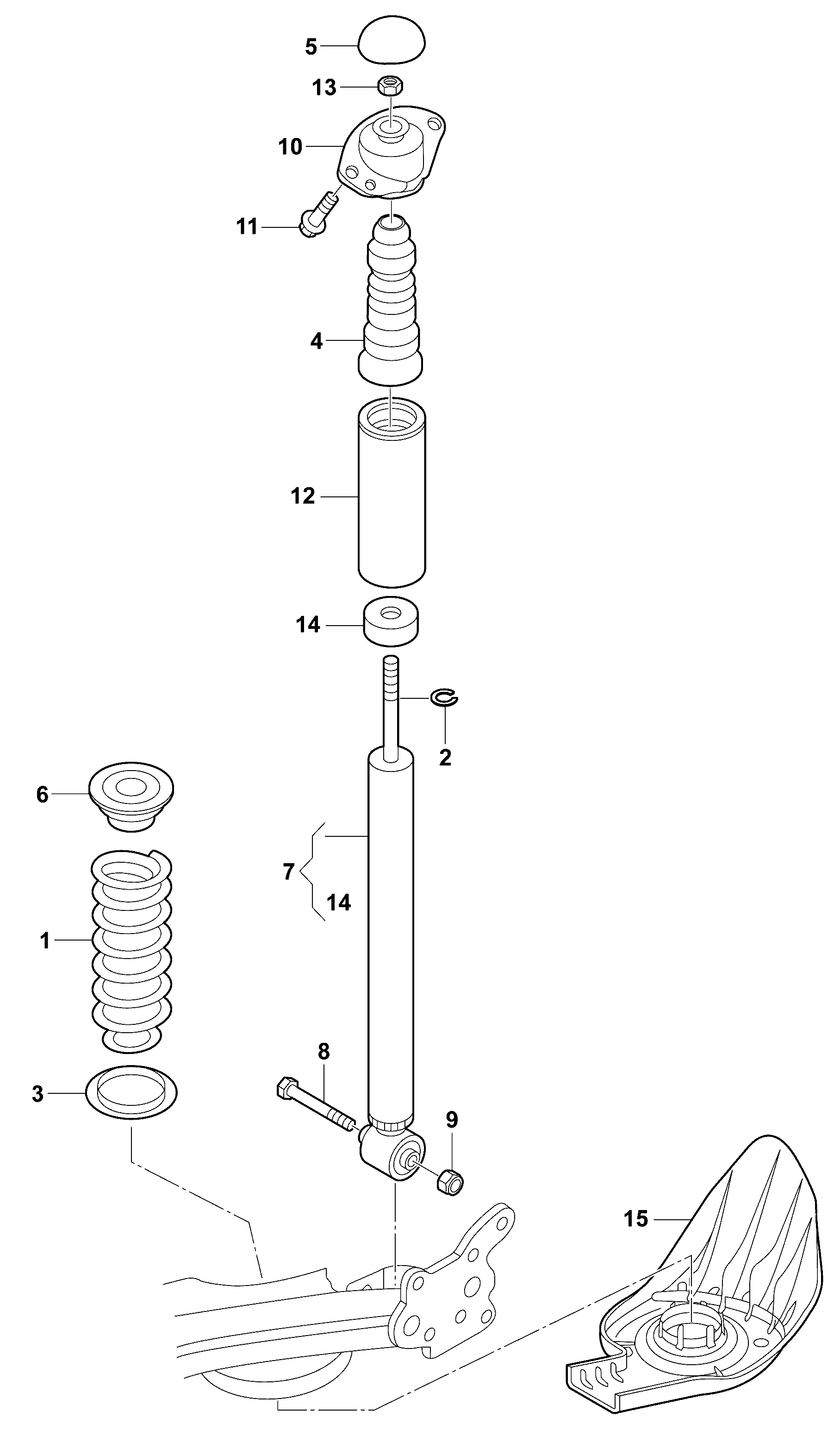 AUDI 1J0 513 425 A - Aizsargvāciņš / Putekļusargs, Amortizators adetalas.lv