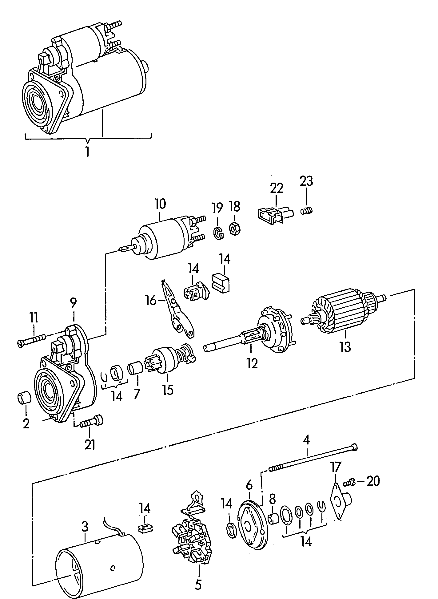 VW 02B911209 - Starteris adetalas.lv