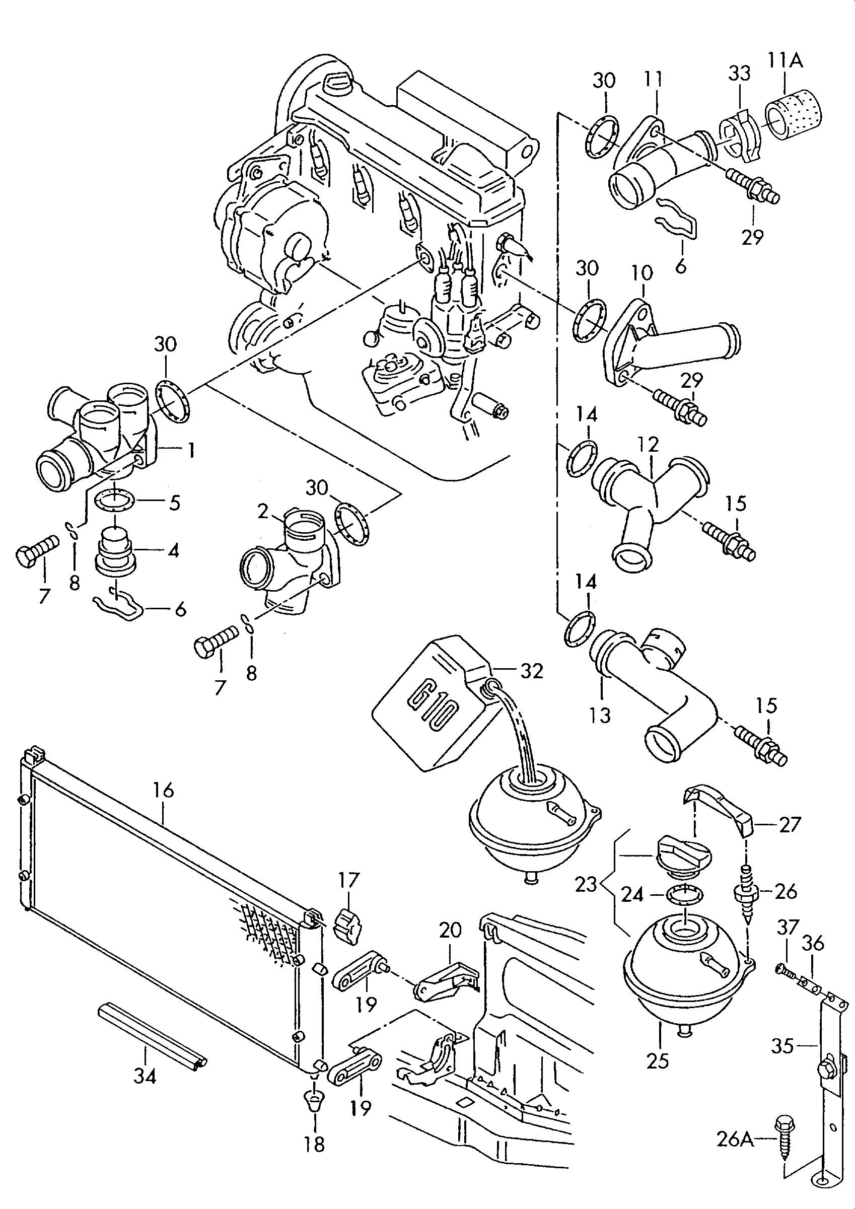 Porsche 701 121 253D - Radiators, Motora dzesēšanas sistēma adetalas.lv