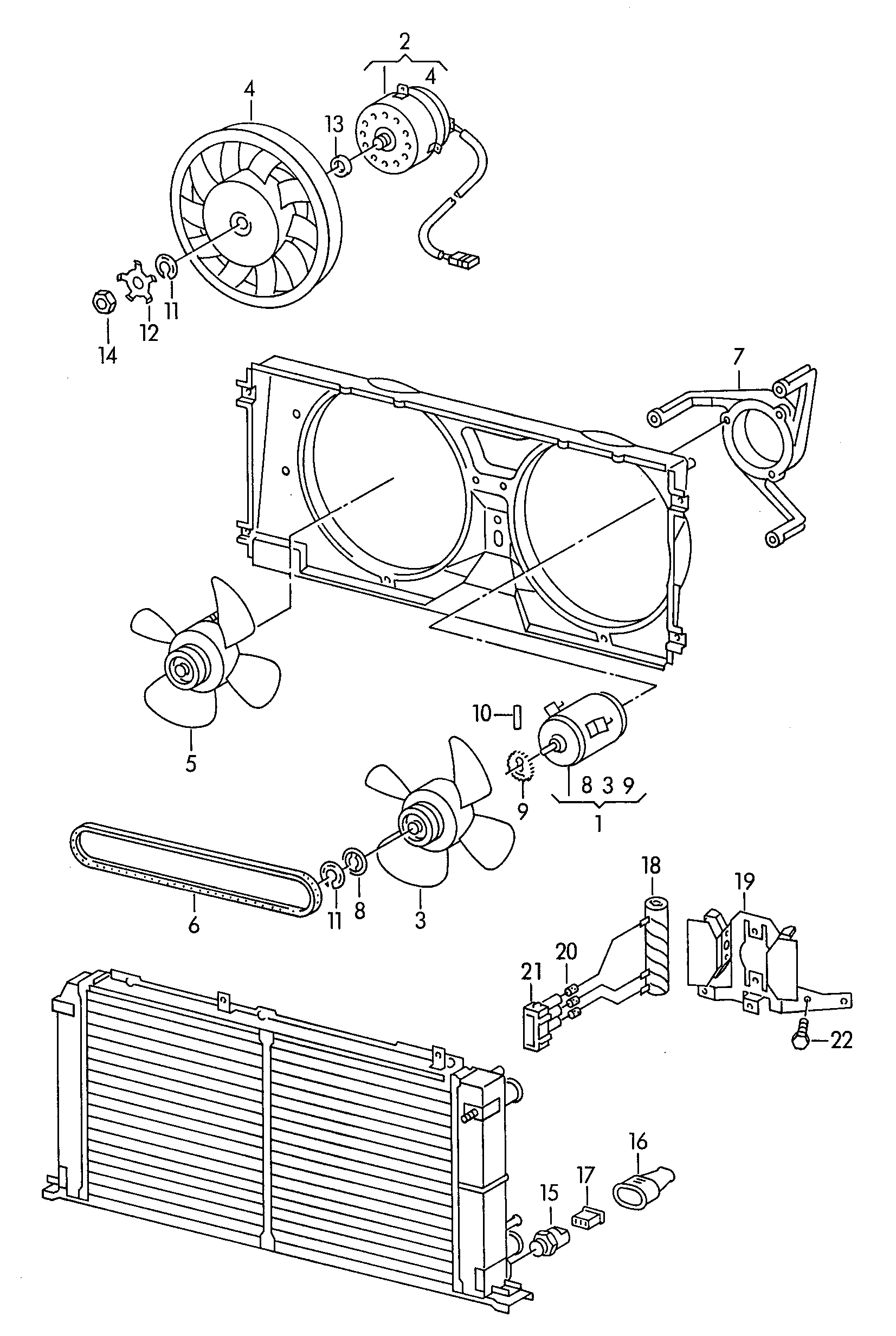 VW 701 959 455 AM - Ventilators, Motora dzesēšanas sistēma adetalas.lv