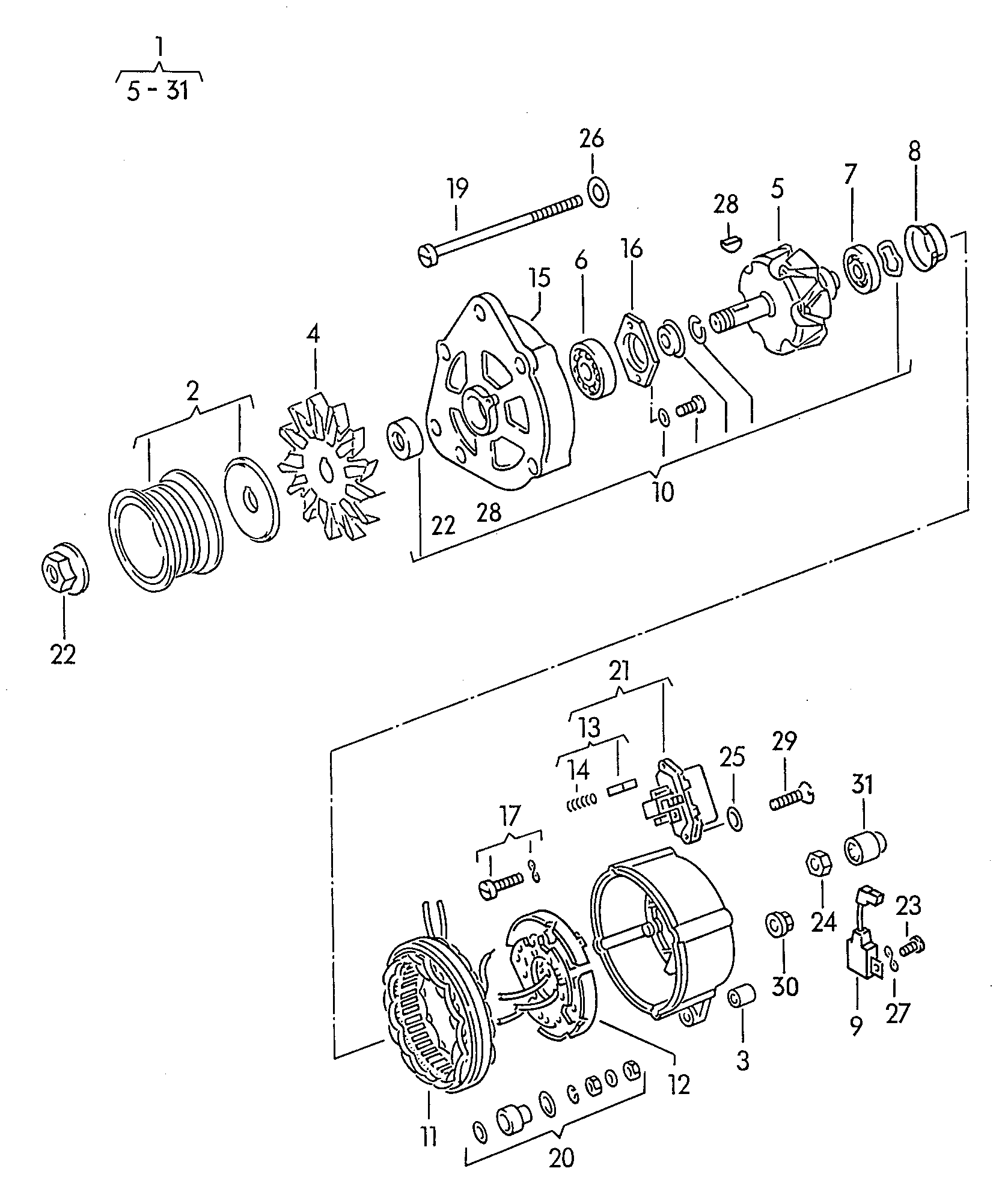 VW 068 903 171 - Ģeneratora sprieguma regulators adetalas.lv