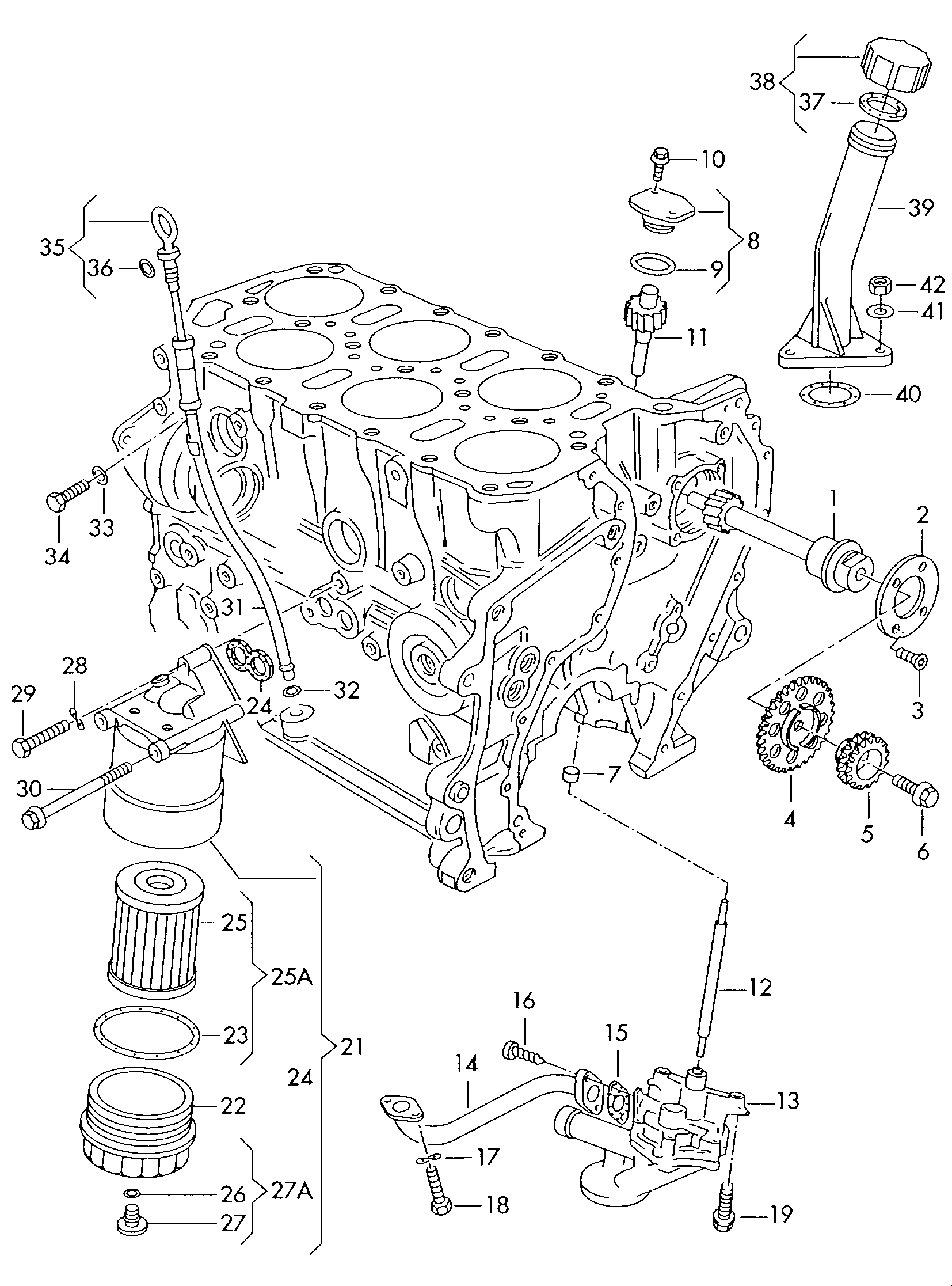 VW 021115403D - Eļļas filtrs adetalas.lv