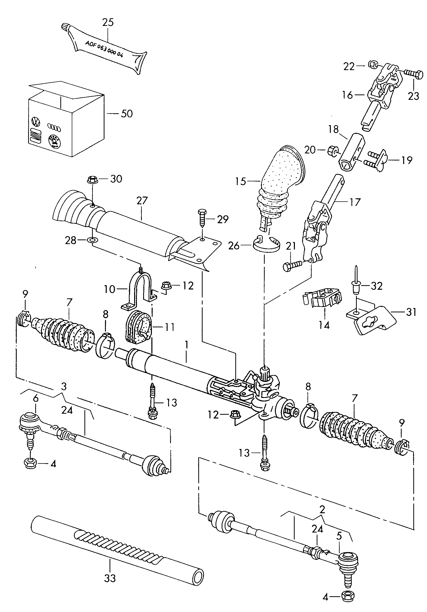 Skoda 1H0 422 803 - Stūres šķērsstiepnis adetalas.lv