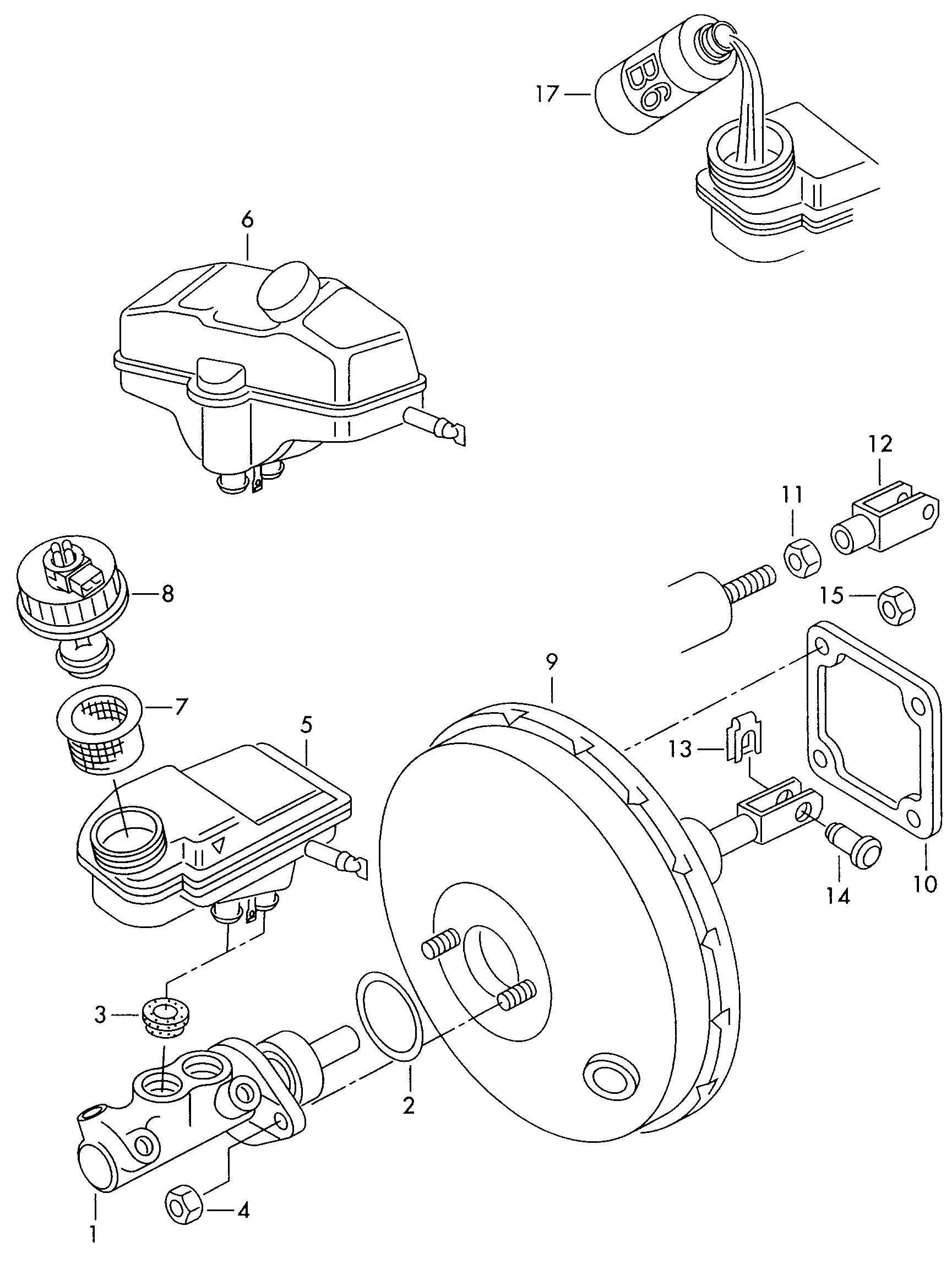 VAG 7M0 611 019 - Galvenais bremžu cilindrs adetalas.lv