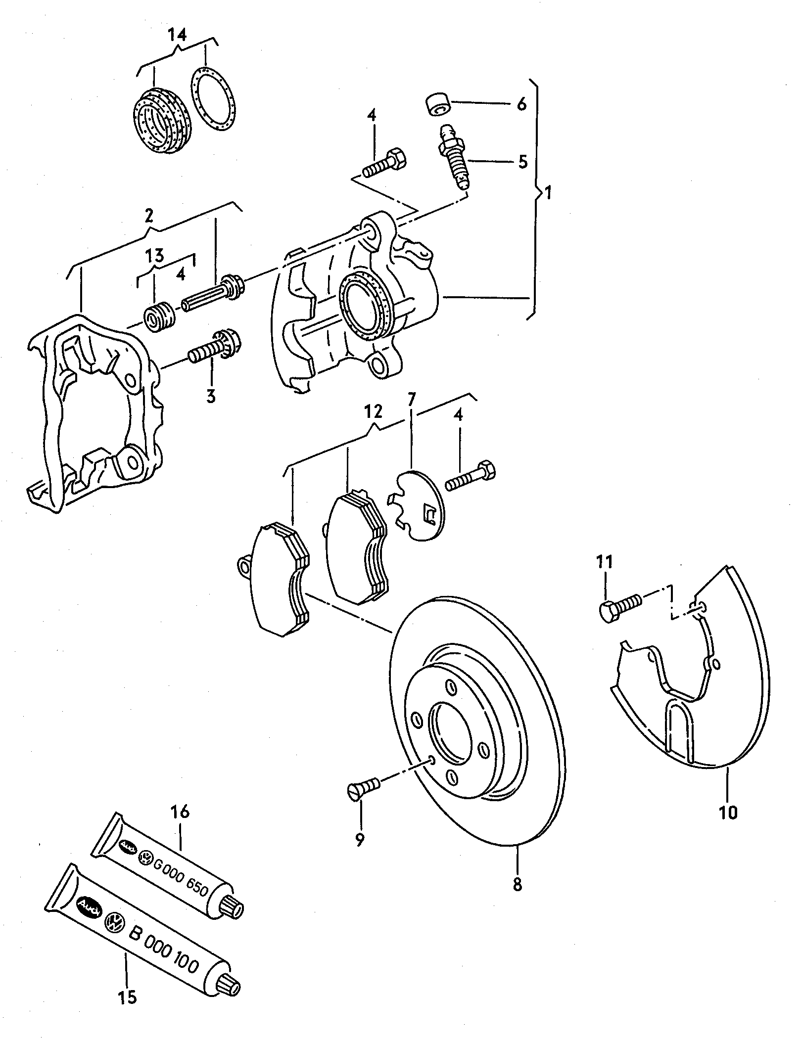 Skoda 357 615 123 AX - Brake caliper housing adetalas.lv