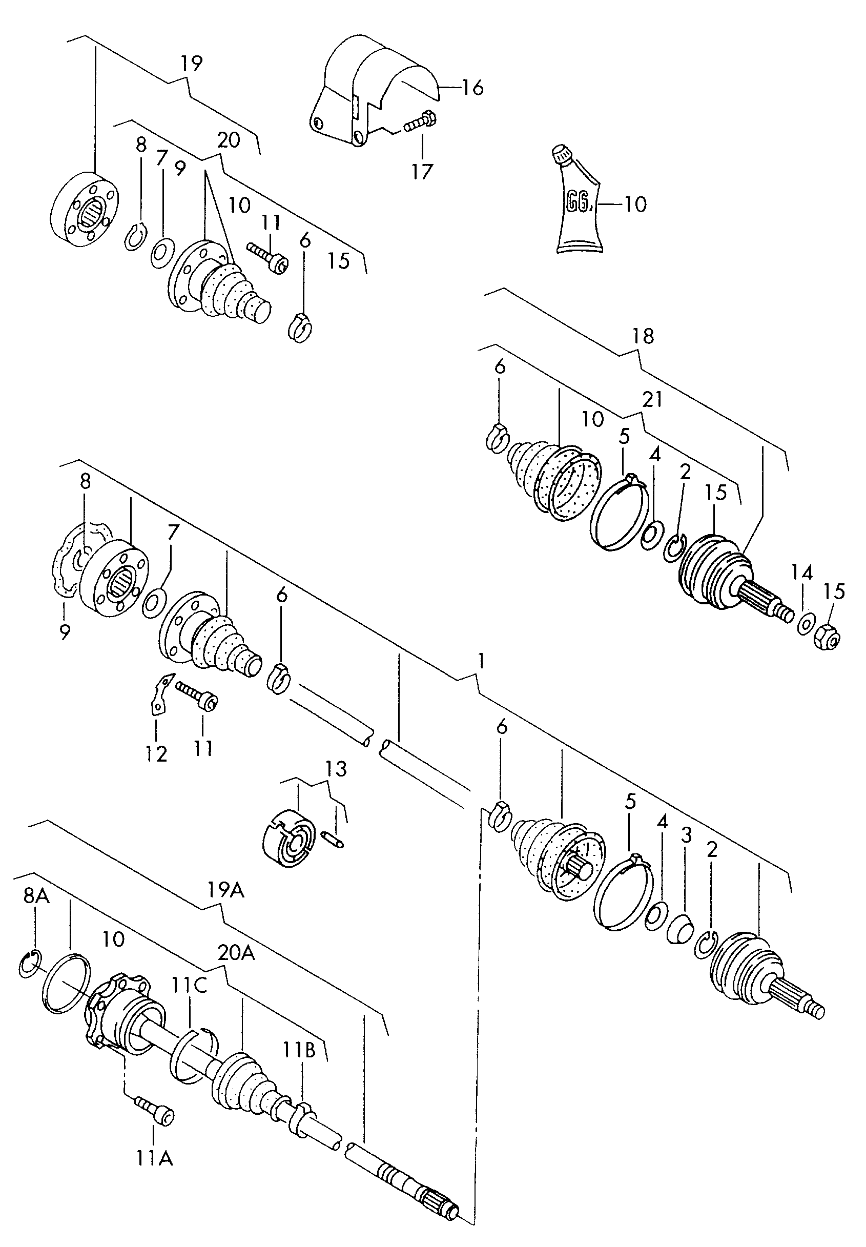 VAG 357 498 203 A - Putekļusargs, Piedziņas vārpsta adetalas.lv