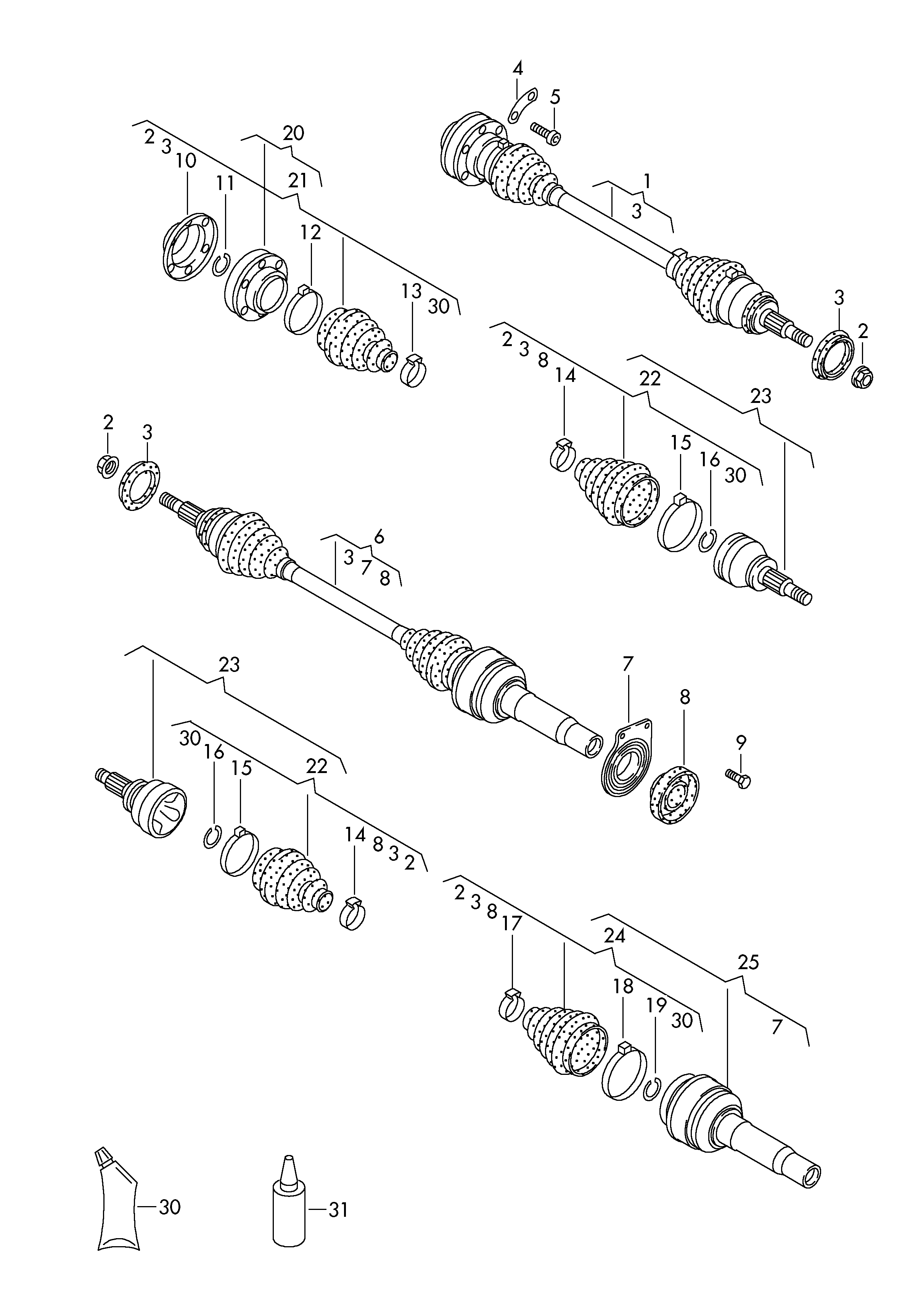 Skoda 7H0 498 203 - Putekļusargs, Piedziņas vārpsta adetalas.lv