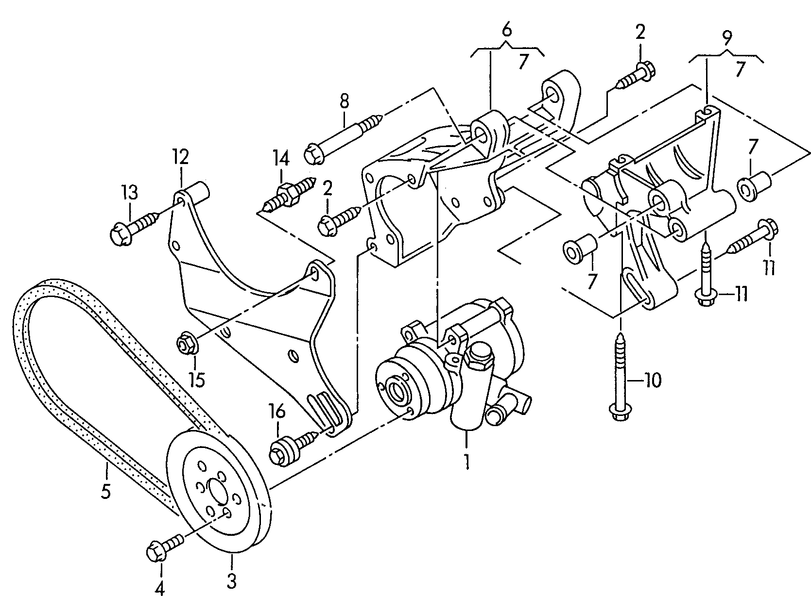 VW 037145157DX - Hidrosūknis, Stūres iekārta adetalas.lv