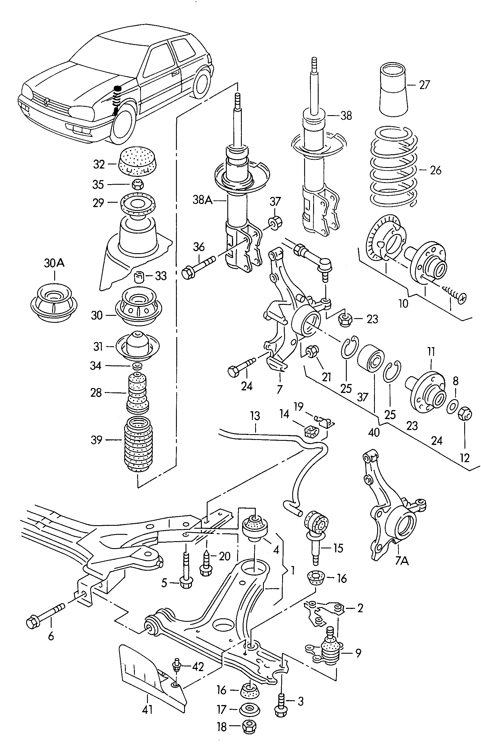 Seat 1H0 407 151 - Neatkarīgās balstiekārtas svira, Riteņa piekare adetalas.lv