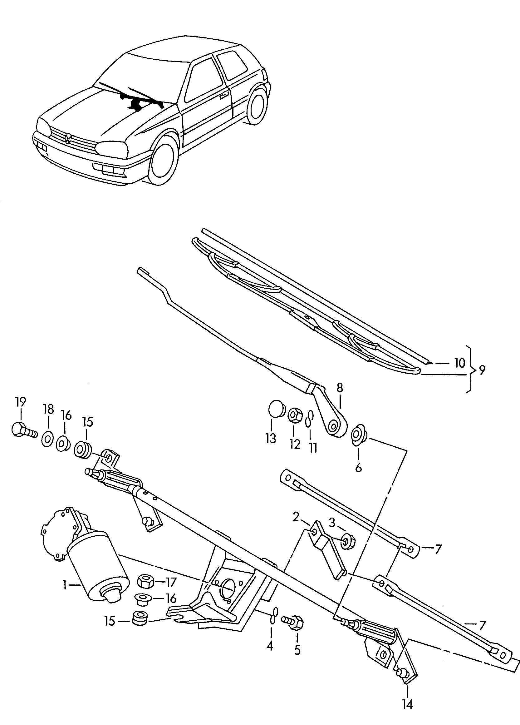 VAG 1H0955427 - Stikla tīrītāja slotiņa adetalas.lv