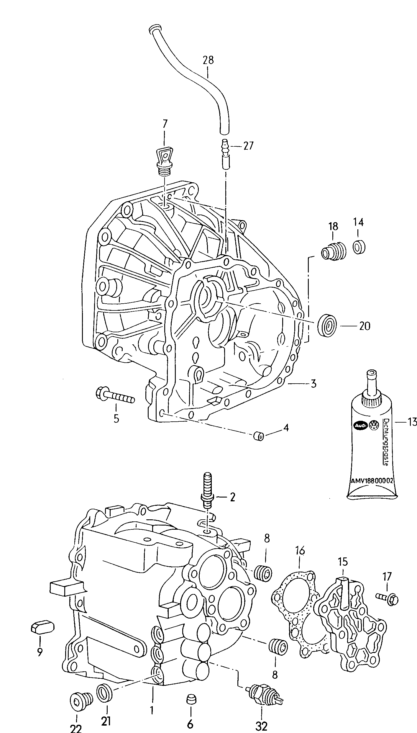 Porsche N   016 027 5 - Korķis, Eļļas vācele adetalas.lv