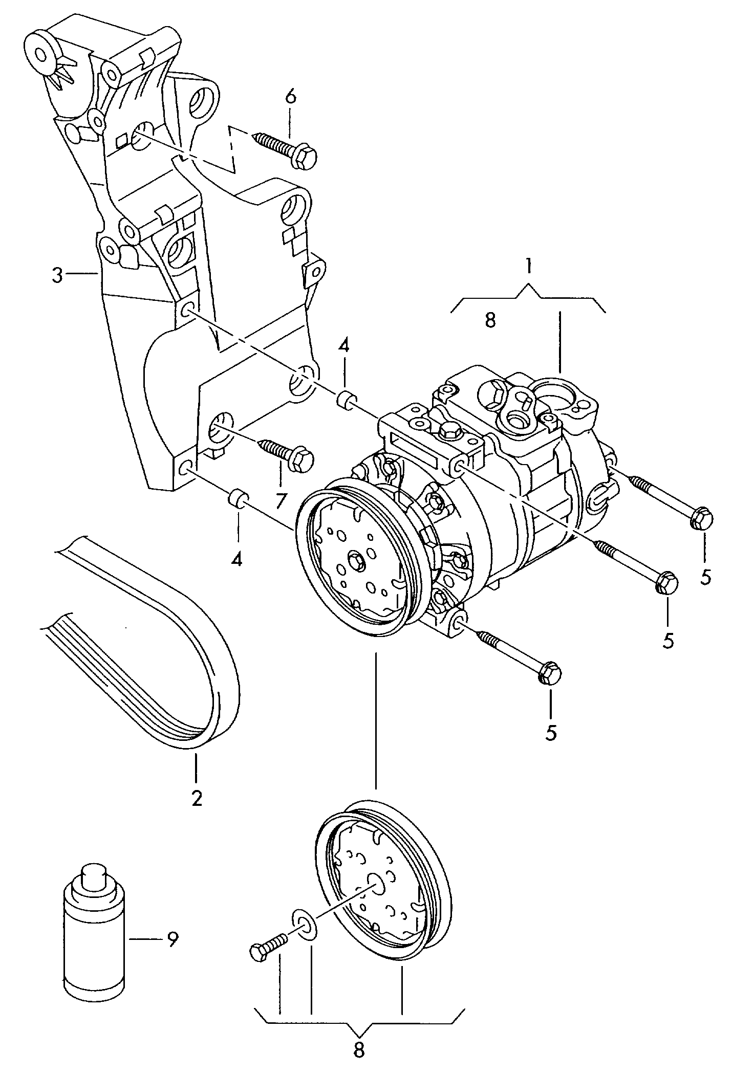 CUPRA 1K0820808F - A/C compressor adetalas.lv