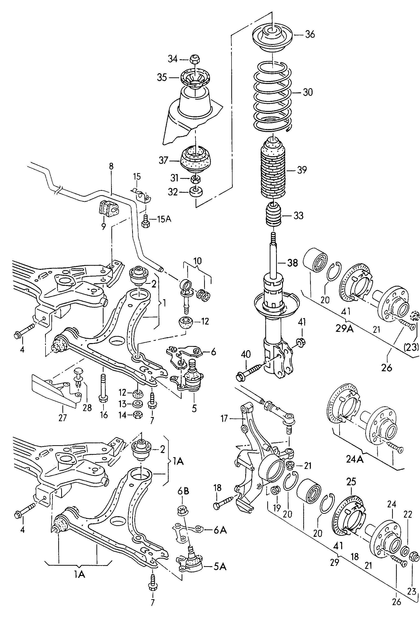 AUDI 191407175 - Sprostplāksne, Balst / Virzošais šarnīrs adetalas.lv