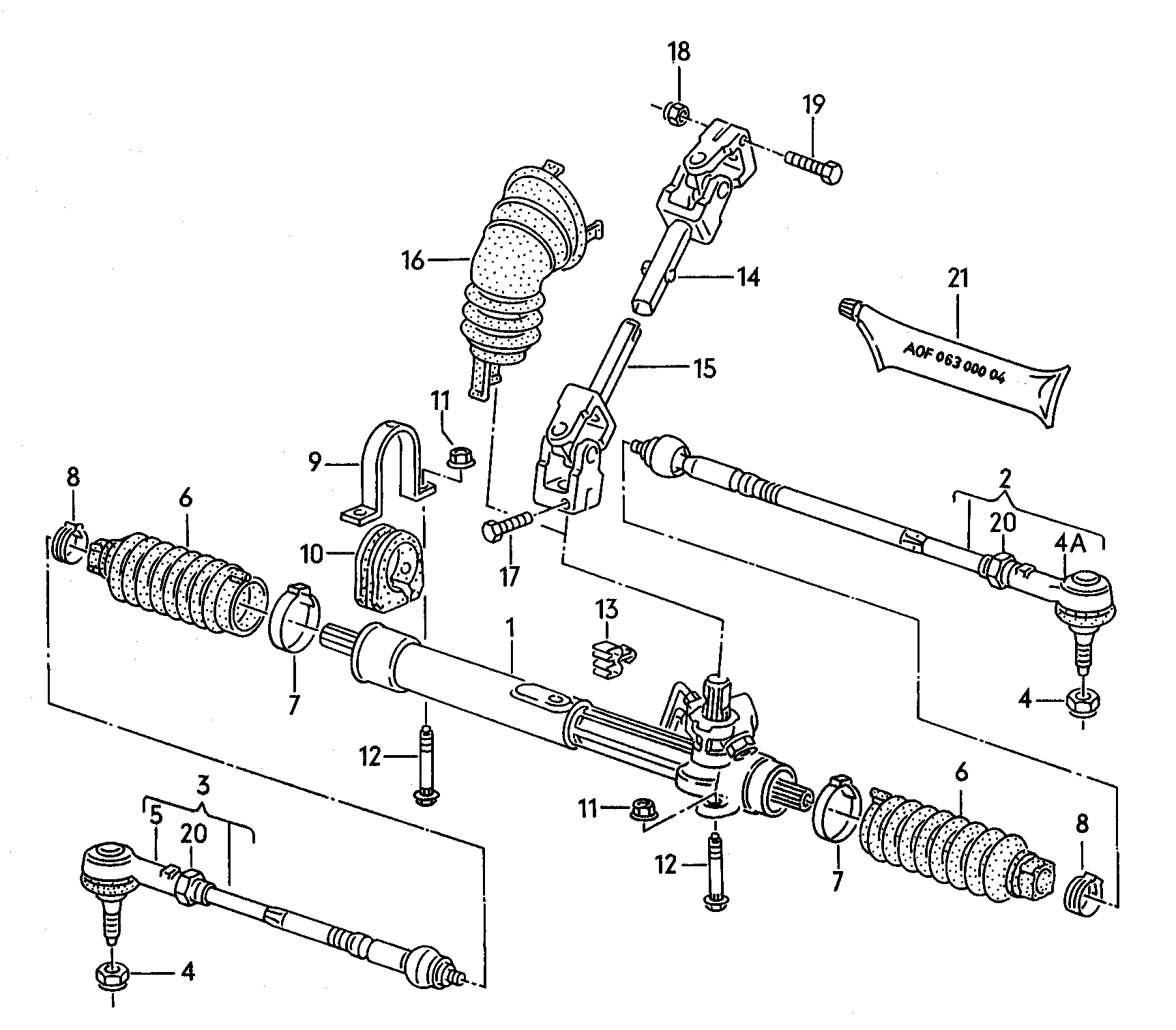 VAG 3A1 422 061BX - Stūres mehānisms adetalas.lv