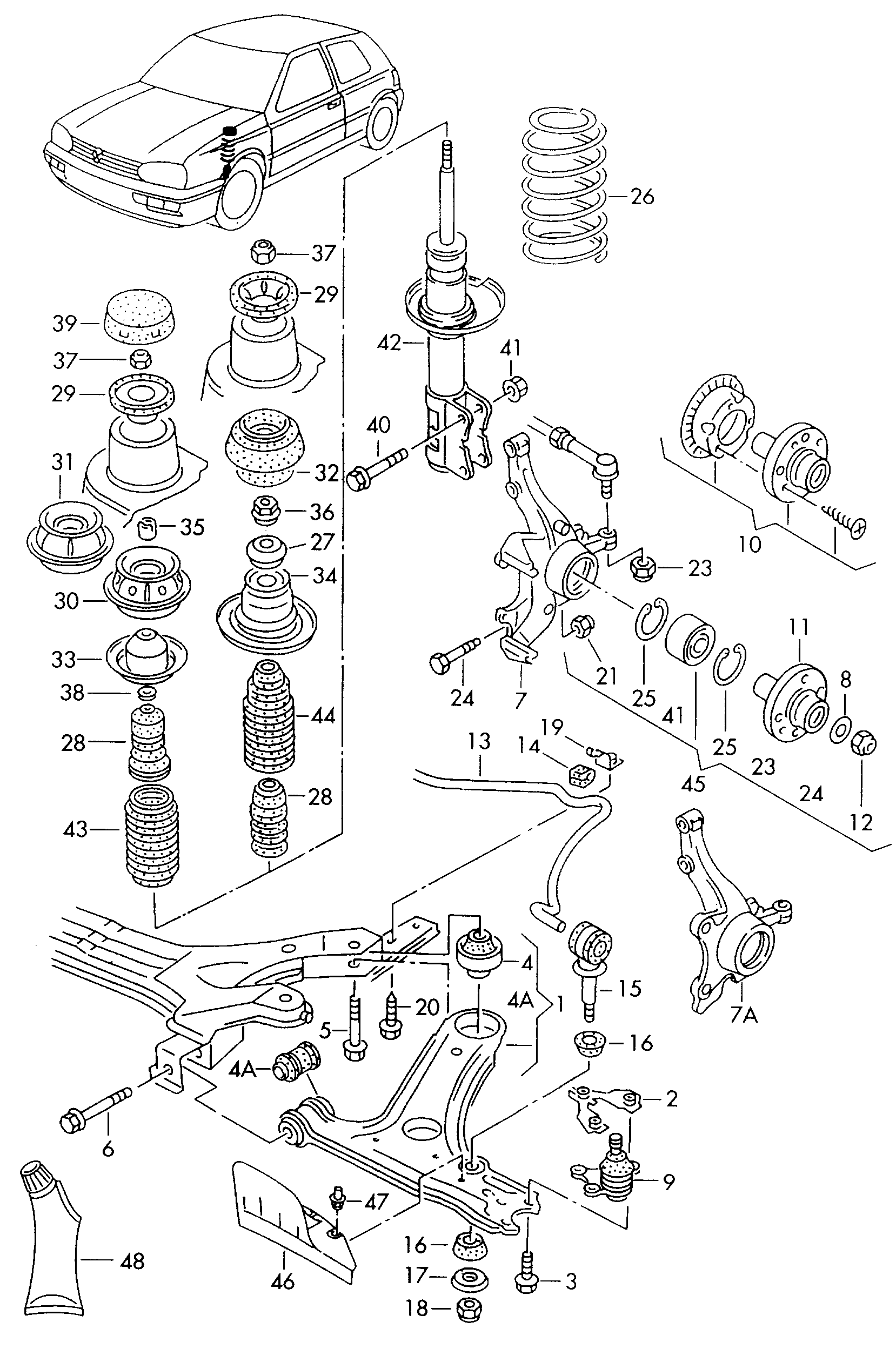 AUDI 1H0413031N - Amortizators adetalas.lv