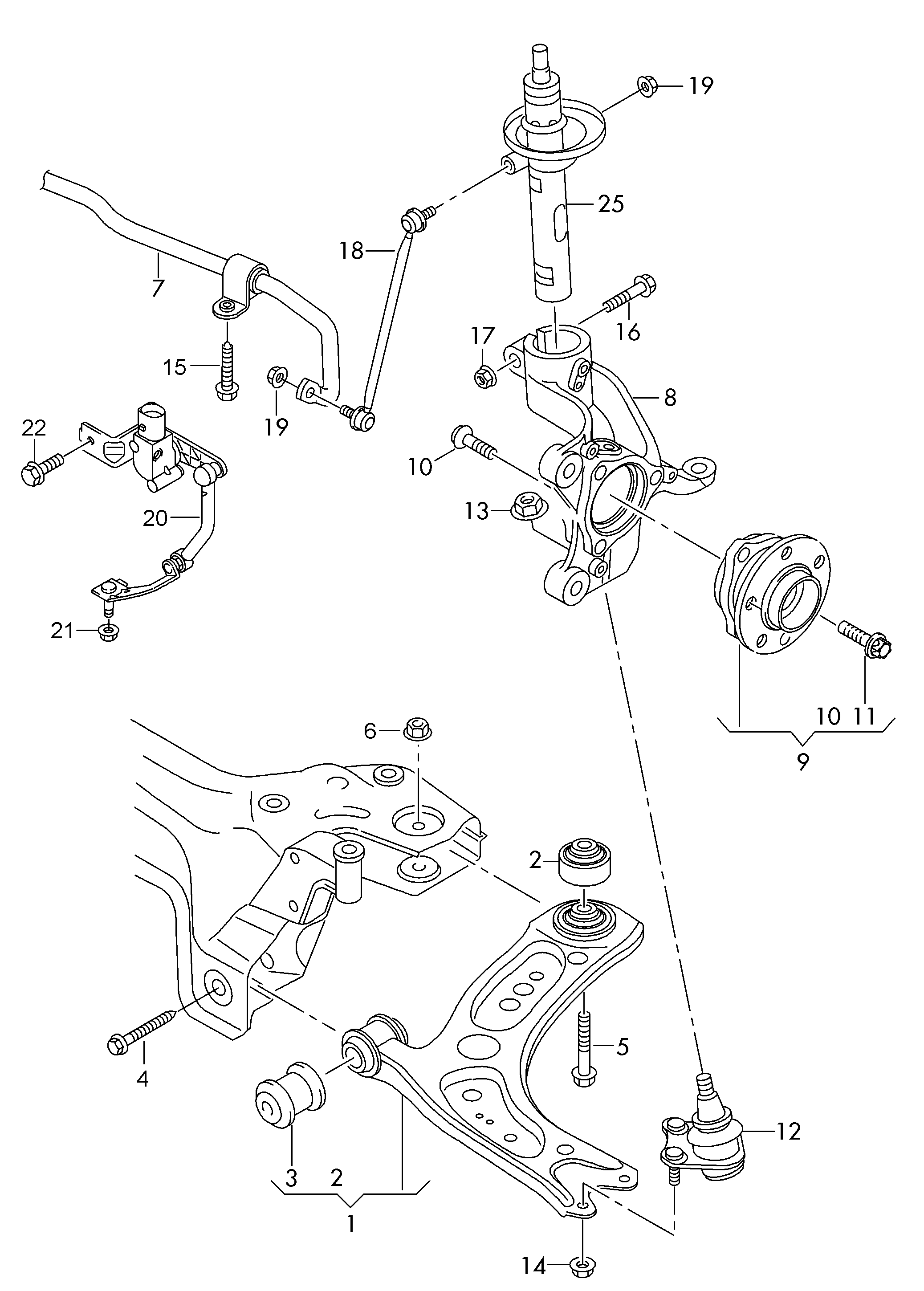 Skoda 5Q0 411 315 B - Stiepnis / Atsaite, Stabilizators adetalas.lv