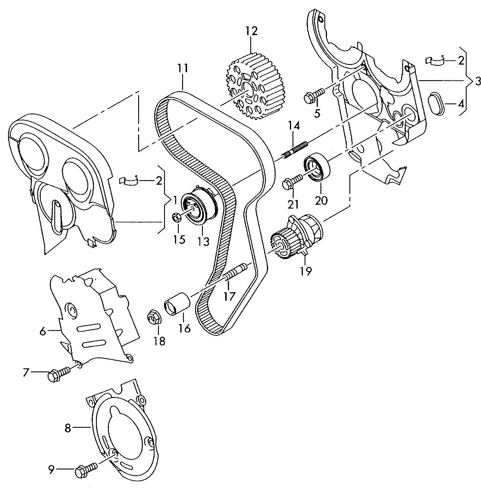 Seat 03G 109 243 - Spriegotājrullītis, Gāzu sadales mehānisma piedziņas siksna adetalas.lv