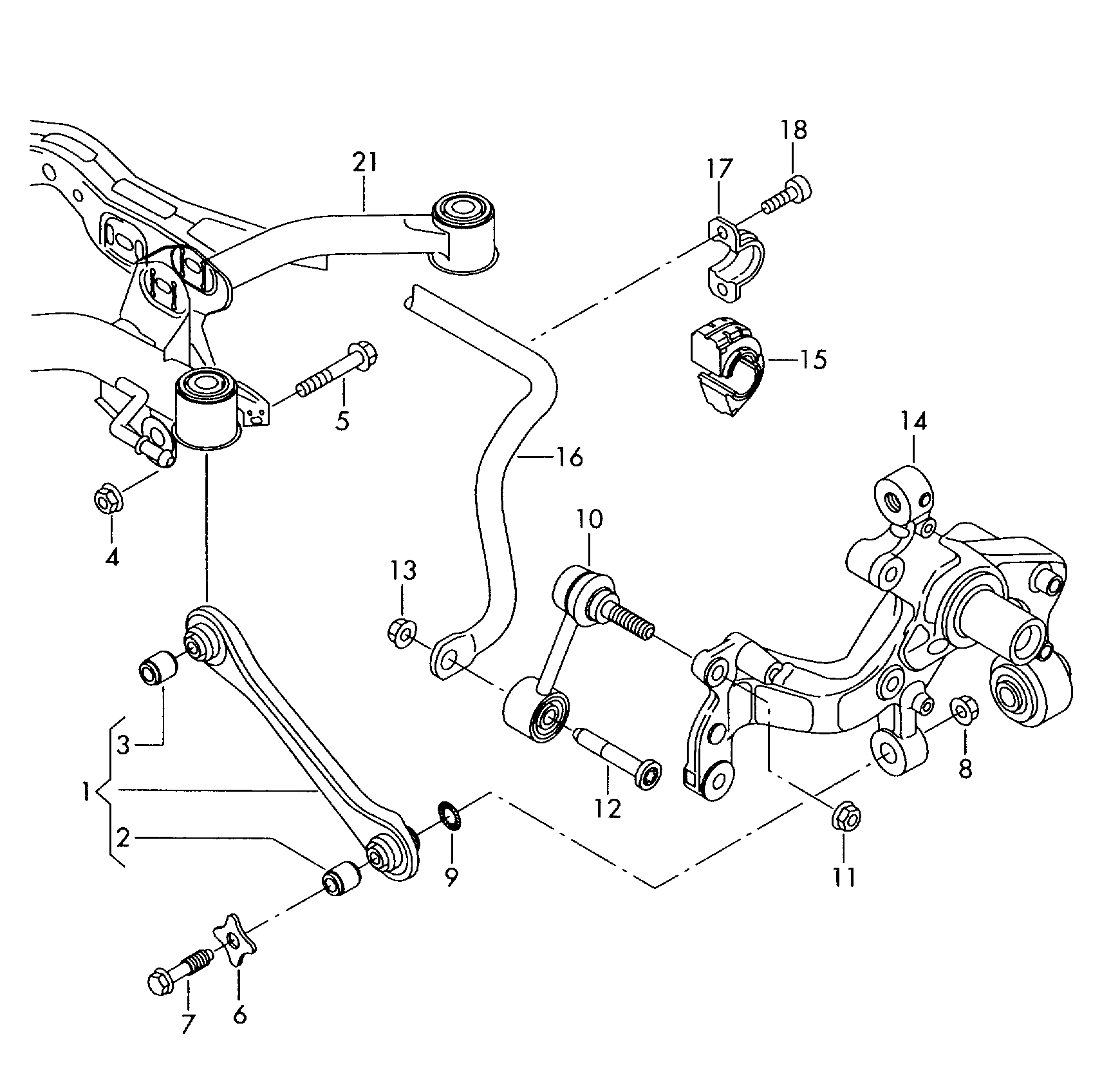 AUDI 1K0 505 465 AA - Stiepnis / Atsaite, Stabilizators adetalas.lv