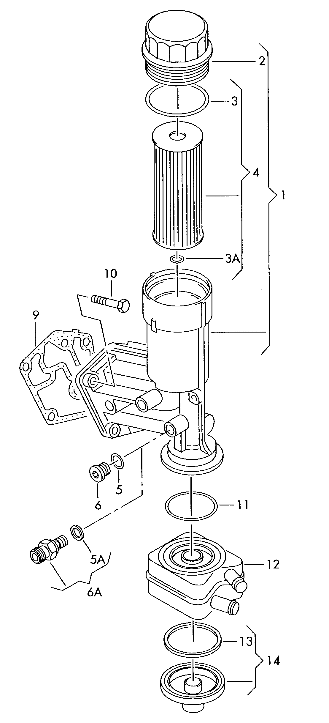 VAG 038 117 021 D - Eļļas radiators, Motoreļļa adetalas.lv